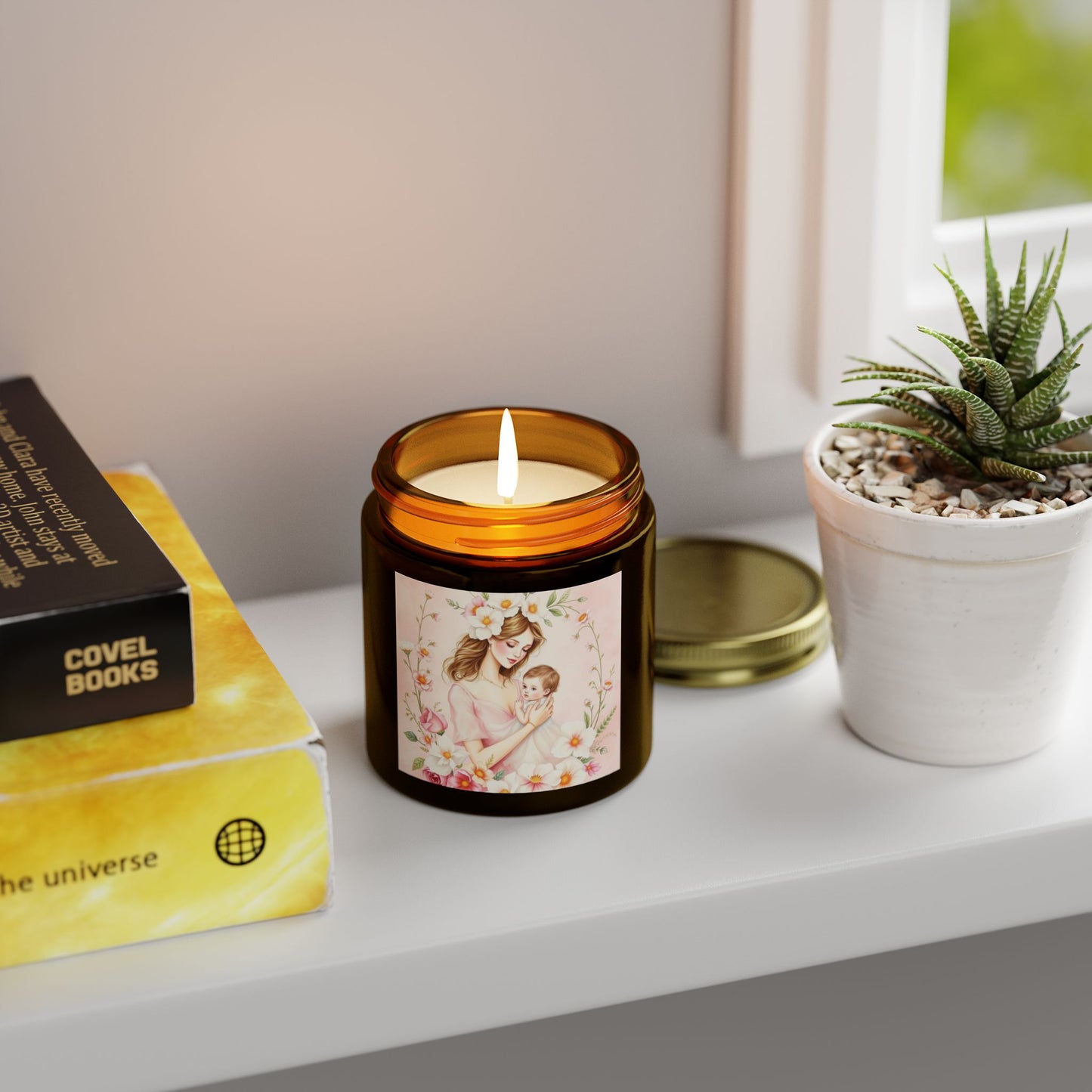 "A Mother's Embrace" Scented Candle - Coconut Apricot Wax (4oz, 9oz)