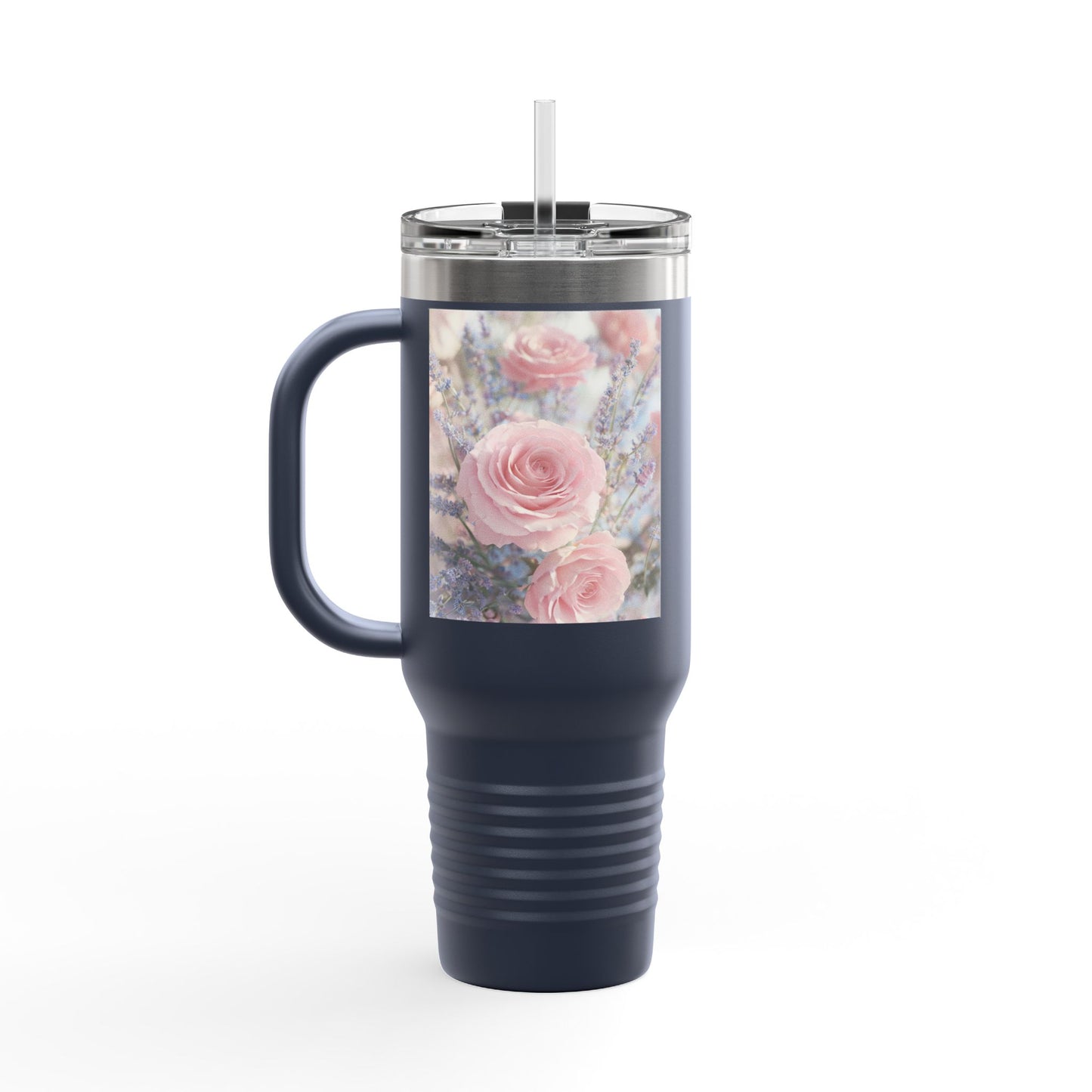 Blossom with Grace Insulated Travel Mug - 40oz, Stylish Drinkware for Adventures