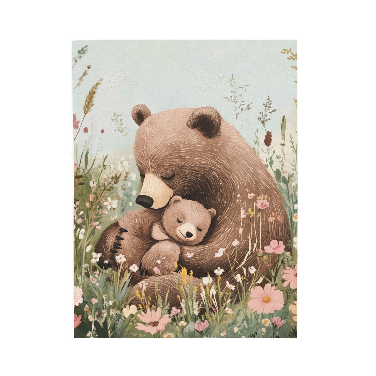 Cozy Velveteen Plush Blanket - Beary Cherished Design