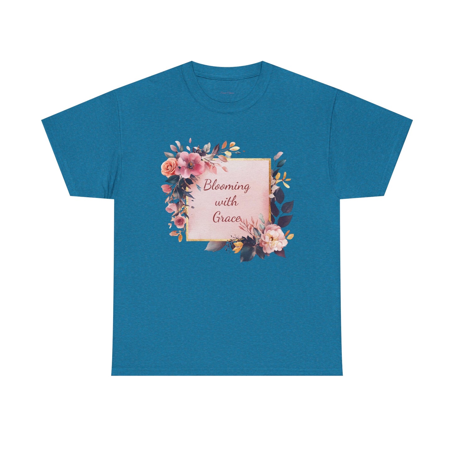Blooming with Grace Unisex Heavy Cotton Tee - Floral Design T-Shirt for Spring