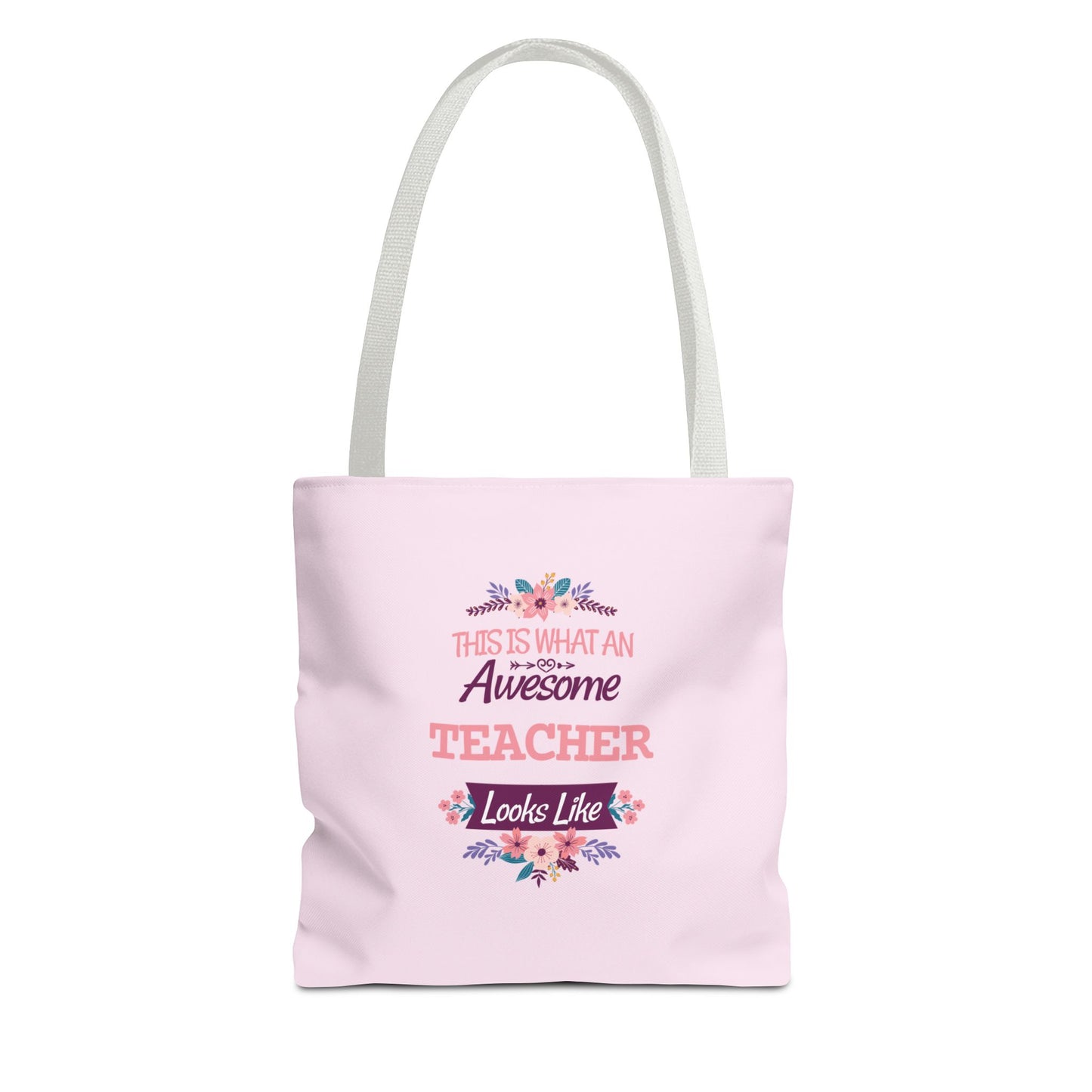Awesome Teacher Tote Bag | Light Pink | Perfect Gift for Educators
