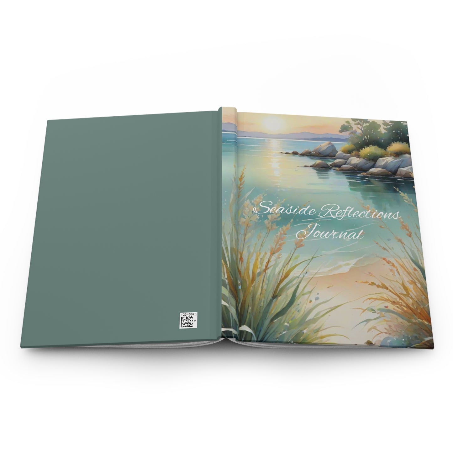 Hardcover Notebook for Writing Seaside Reflections Journal Elegant Dreaming Gratitude Mindfulness Creative Expression Relaxation Coastal