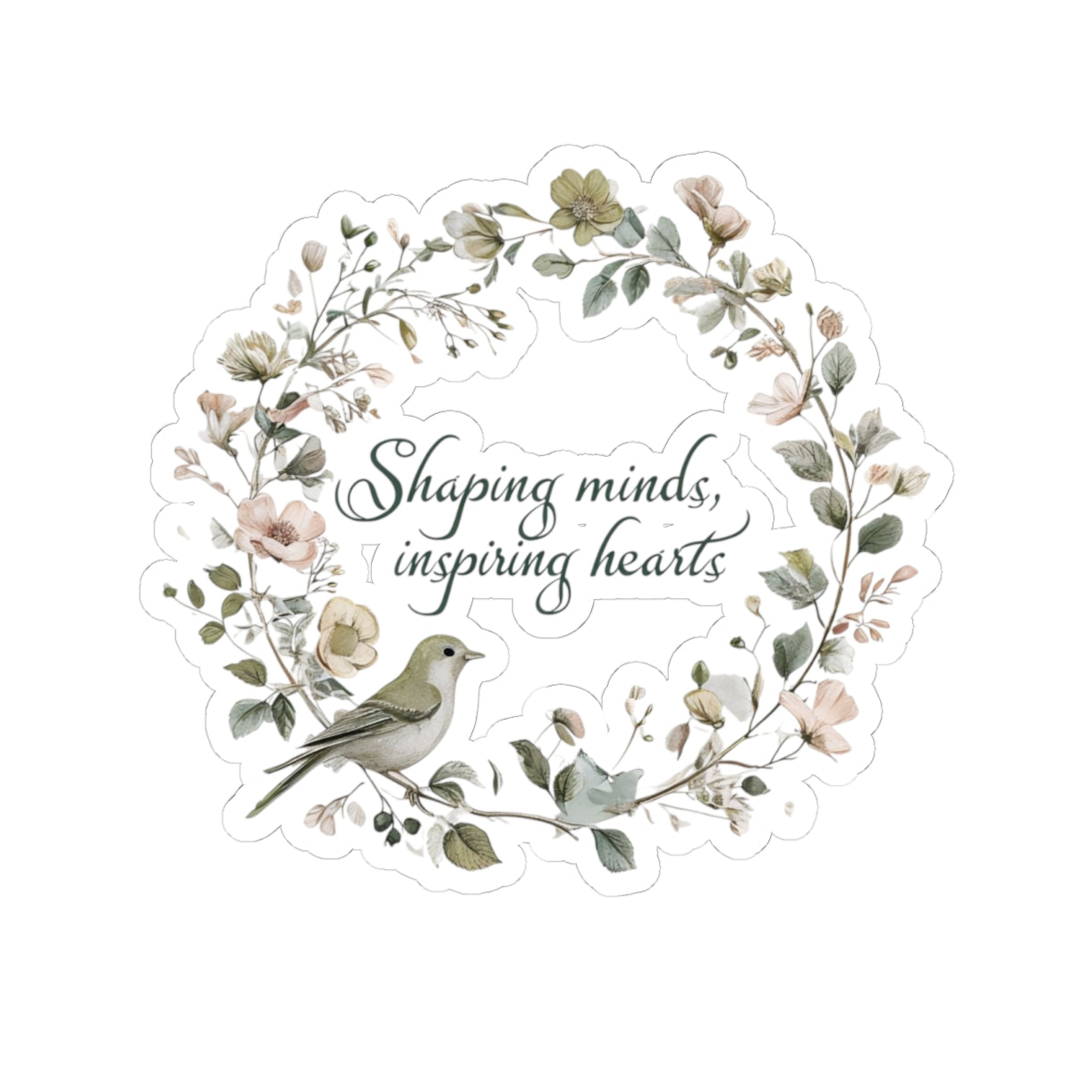 Inspirational Stickers for Teachers, Shaping Minds Inspiring Hearts, Laptop Decals, Teacher Gift, Classroom Decor, Journal Stickers