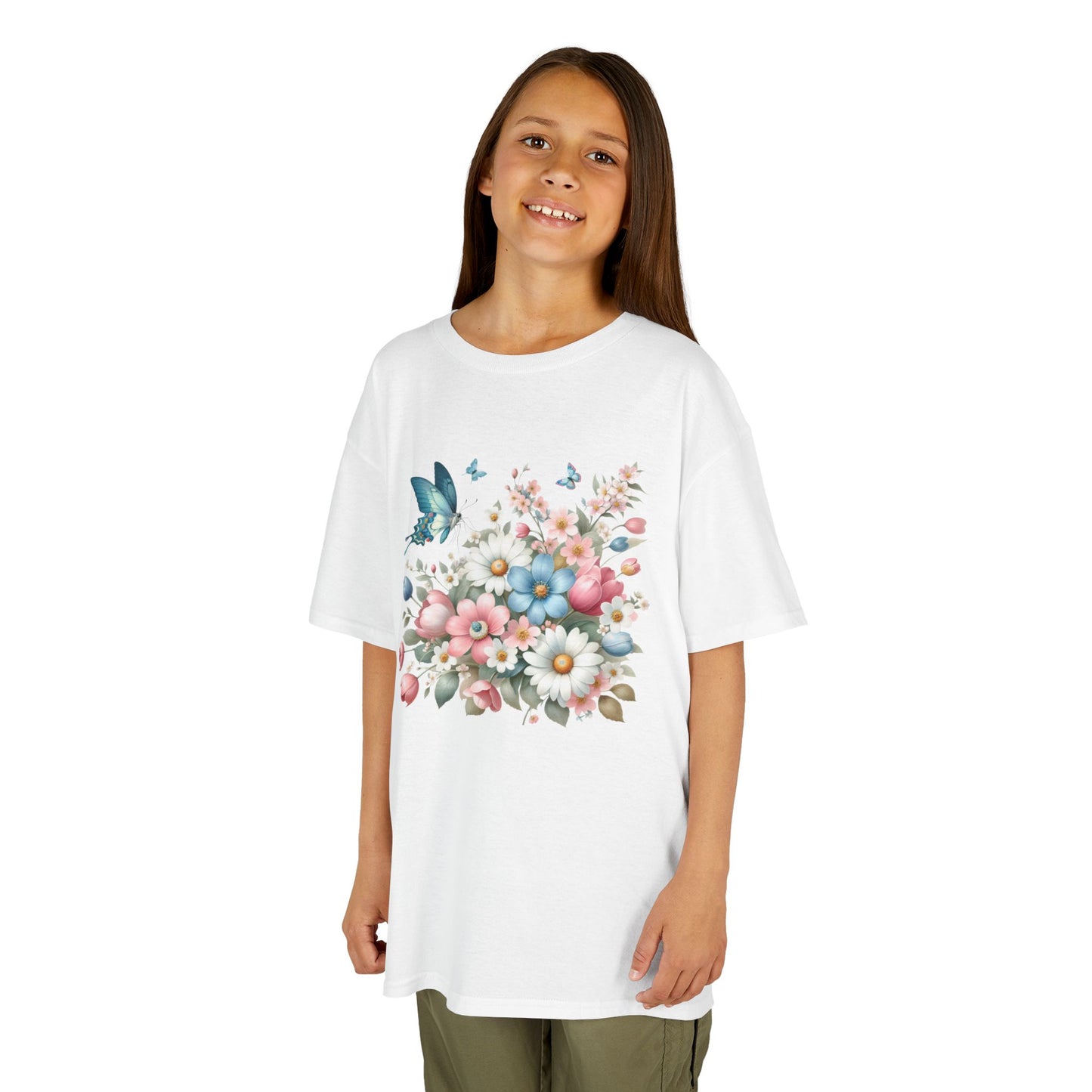 Kids Floral Butterfly Tee - Cute Nature Design for Spring Celebrations