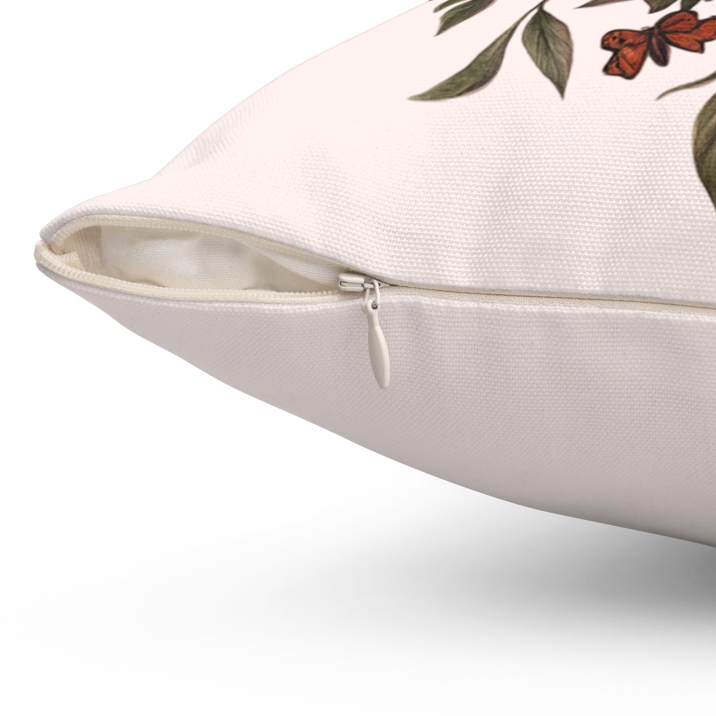 Floral Heart Spun Polyester Square Pillow - Cozy Home Decor Accent