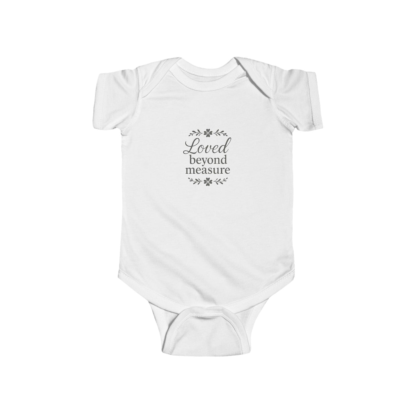 Jersey Infant Bodysuit Loved Beyond Measure Baby Shower Gift Cute Baby Outfit Newborn Clothing Gift for New Parents Christian Babywear