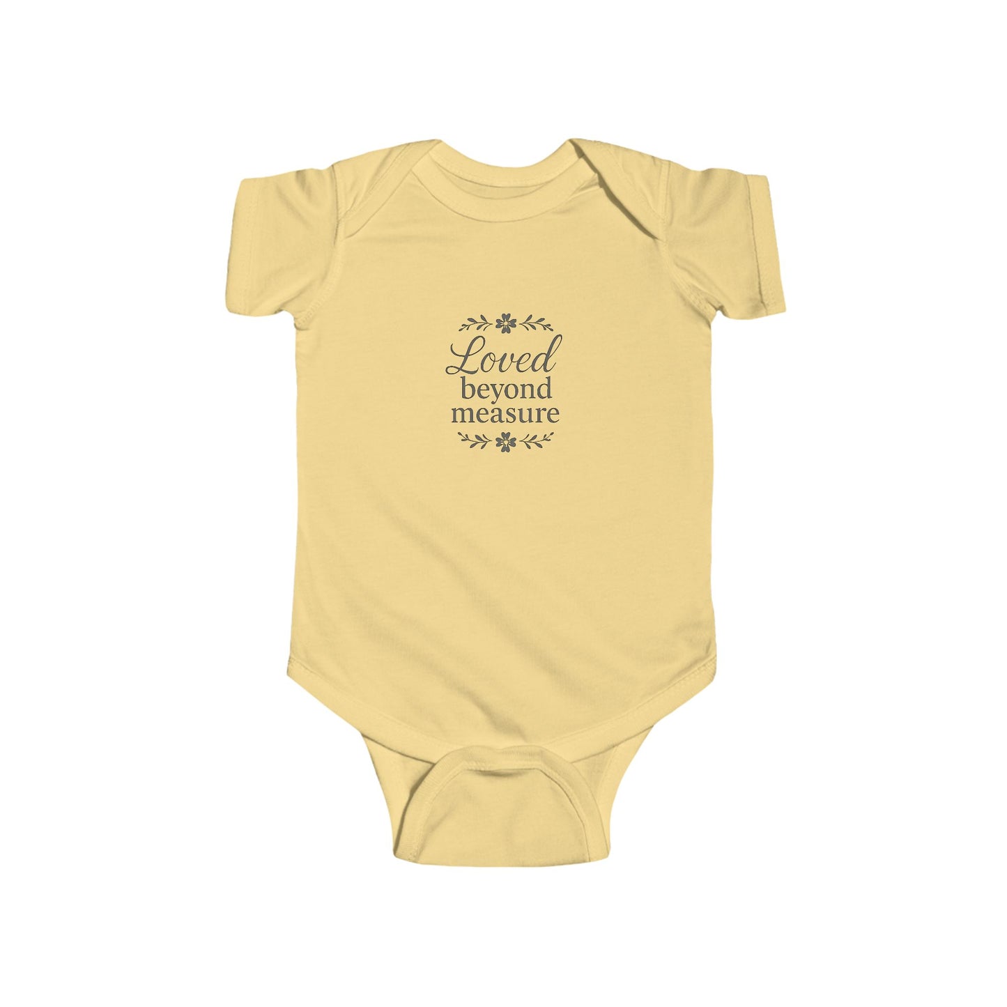 Jersey Infant Bodysuit Loved Beyond Measure Baby Shower Gift Cute Baby Outfit Newborn Clothing Gift for New Parents Christian Babywear