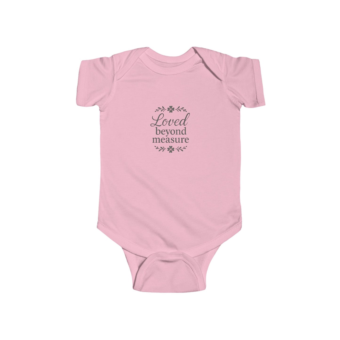 Jersey Infant Bodysuit Loved Beyond Measure Baby Shower Gift Cute Baby Outfit Newborn Clothing Gift for New Parents Christian Babywear