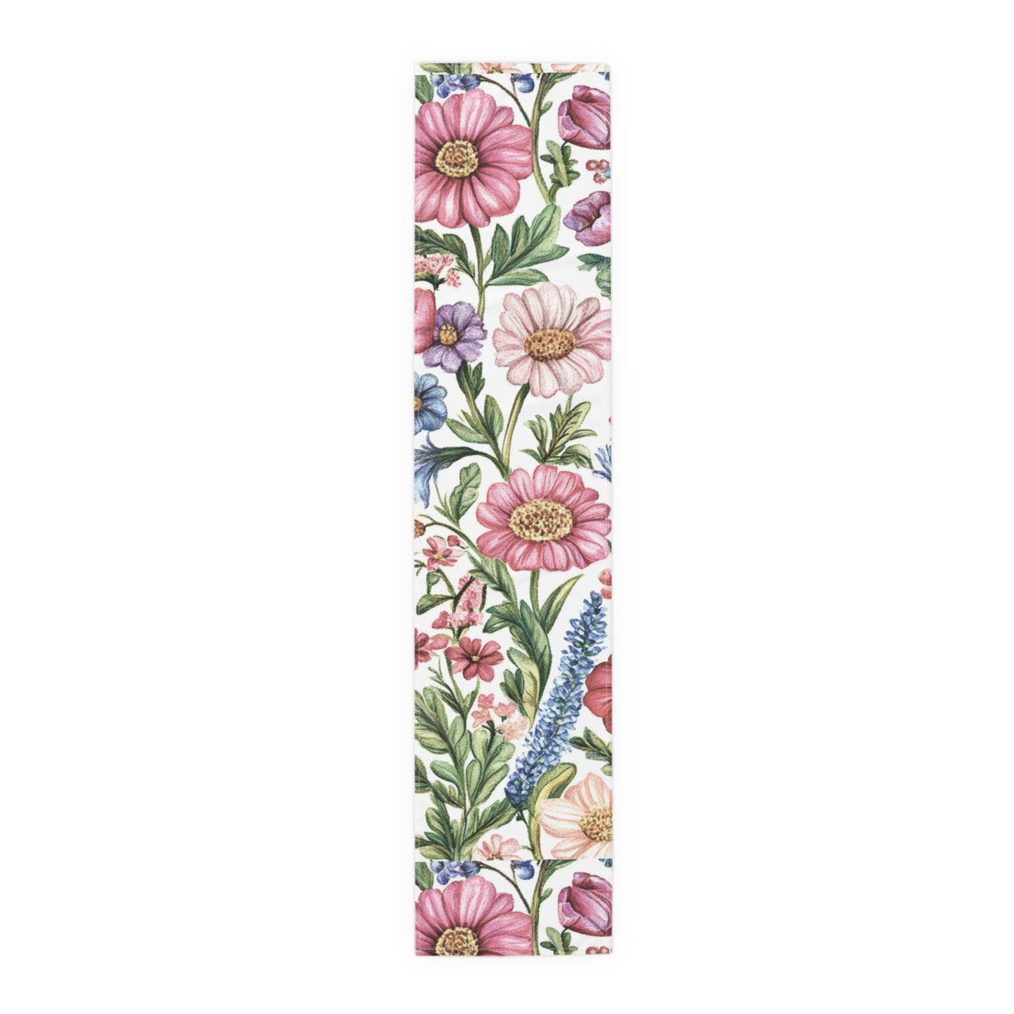 Botanical Floral Table Runner – Elegant Cotton & Poly Design for Any Occasion