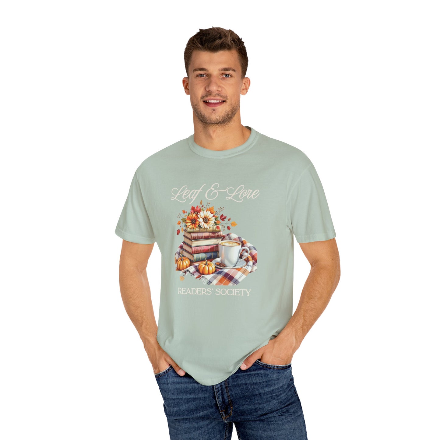 Cozy Book Lover Tee Unisex T-shirt Literary Apparel Leaf and Lore Readers' Society Autumn Vibes Gift Comfort Colours Shirt