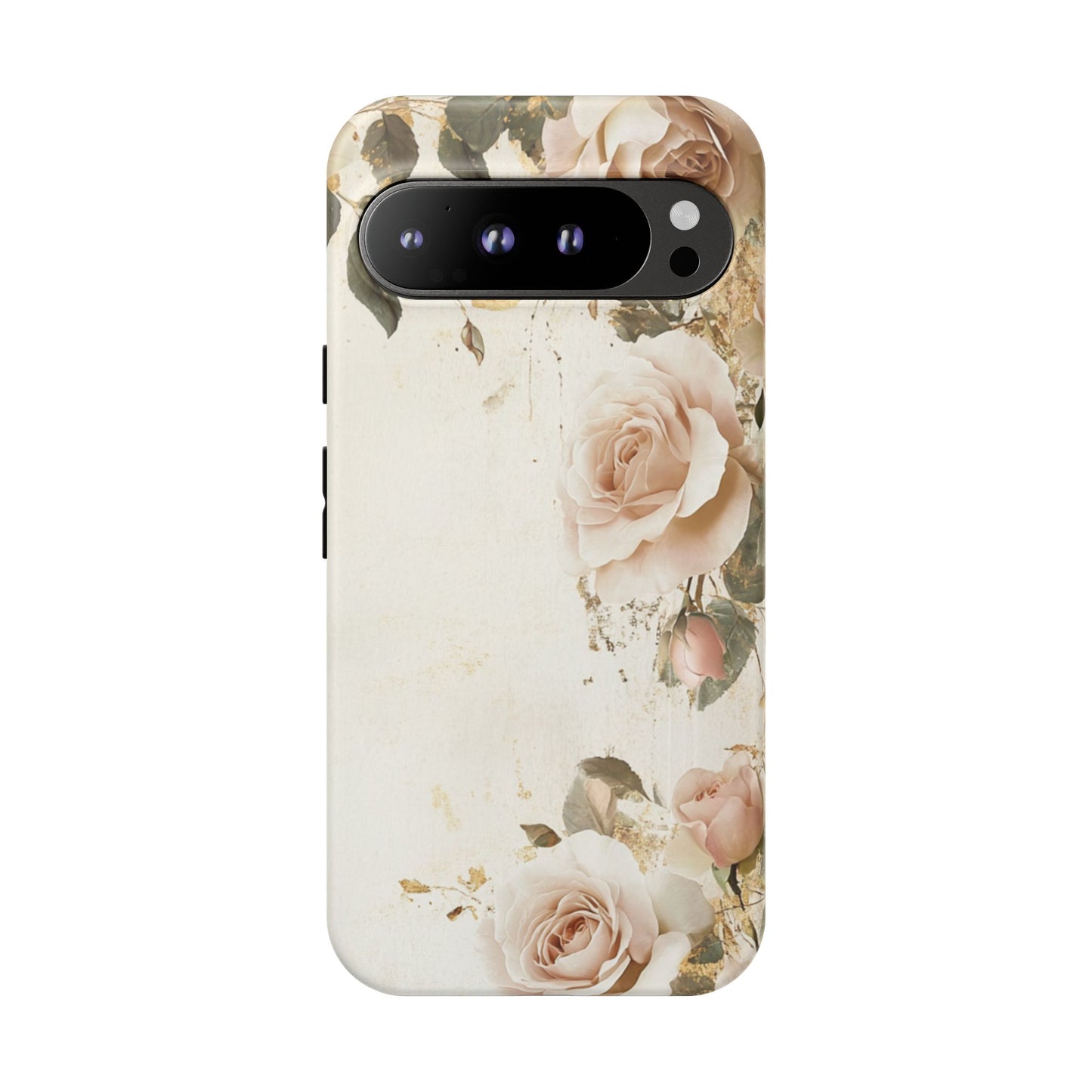 Antique Floral Tough Phone Case - Elegant Rose Design