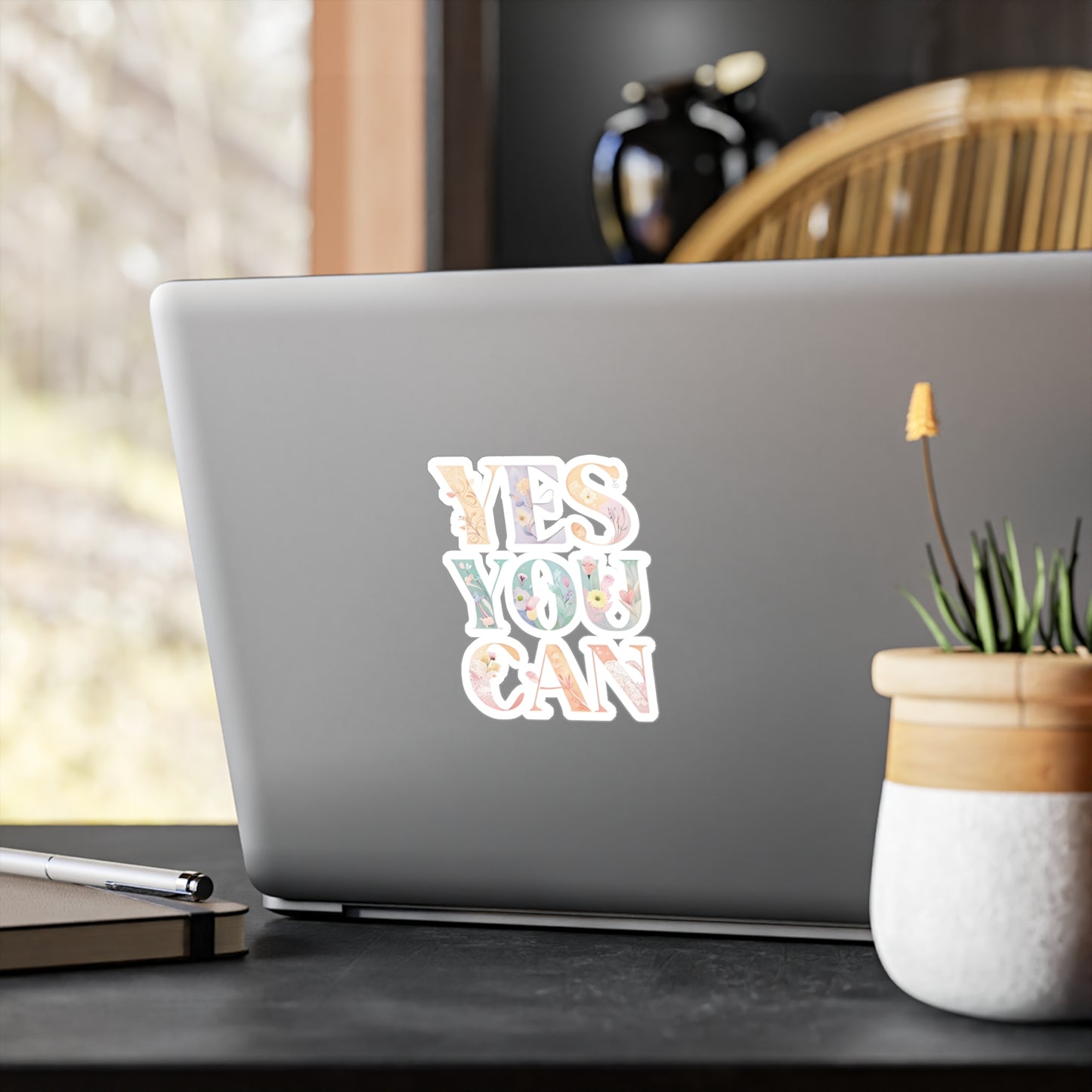 Inspirational Vinyl Decals for Home Decor, Motivational Stickers, Positive Affirmation Stickers, Yes You Can Decal for Walls, Laptop