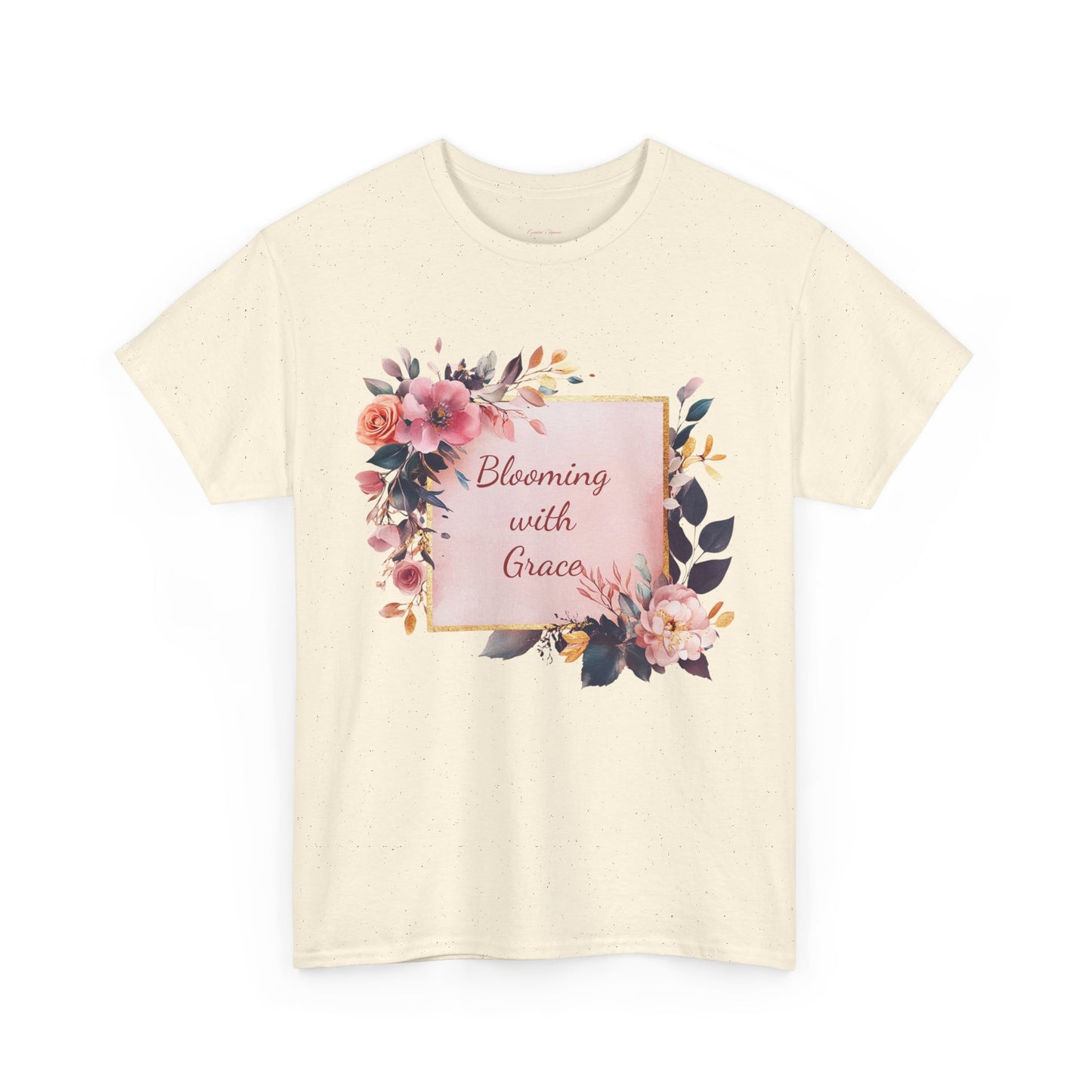 Blooming with Grace Unisex Heavy Cotton Tee - Floral Design T-Shirt for Spring