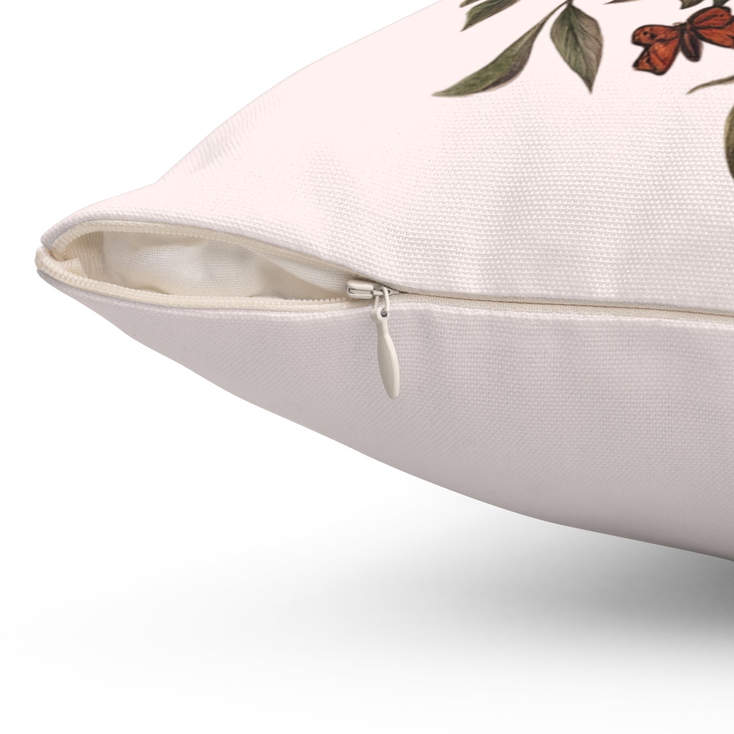 Floral Heart Spun Polyester Square Pillow - Cozy Home Decor Accent
