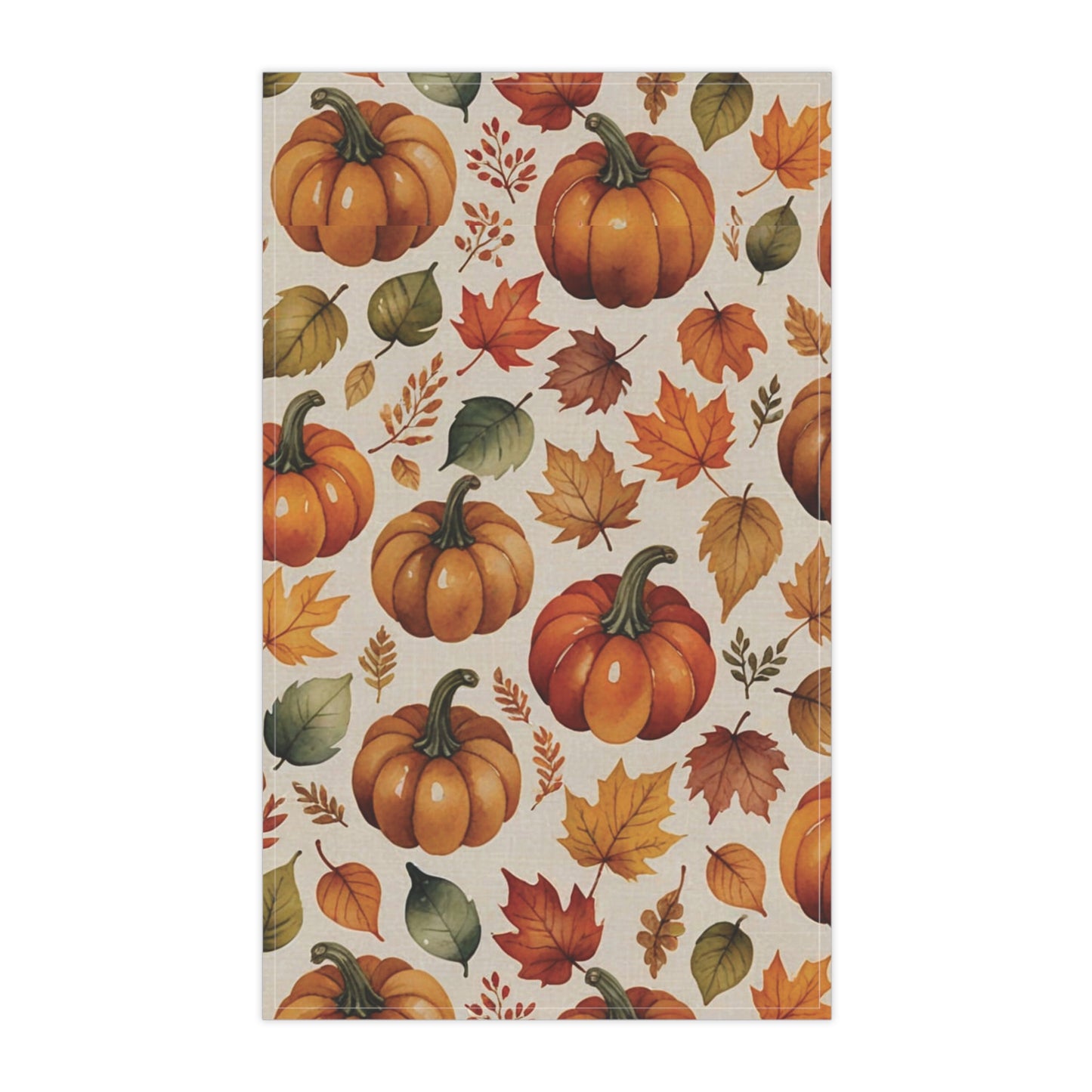 Fall Leaves & Pumpkins Autumn Tea Towels, Fall Kitchen Decor, Harvest Gifts, Thanksgiving Home Essentials, Seasonal Kitchen Accessories