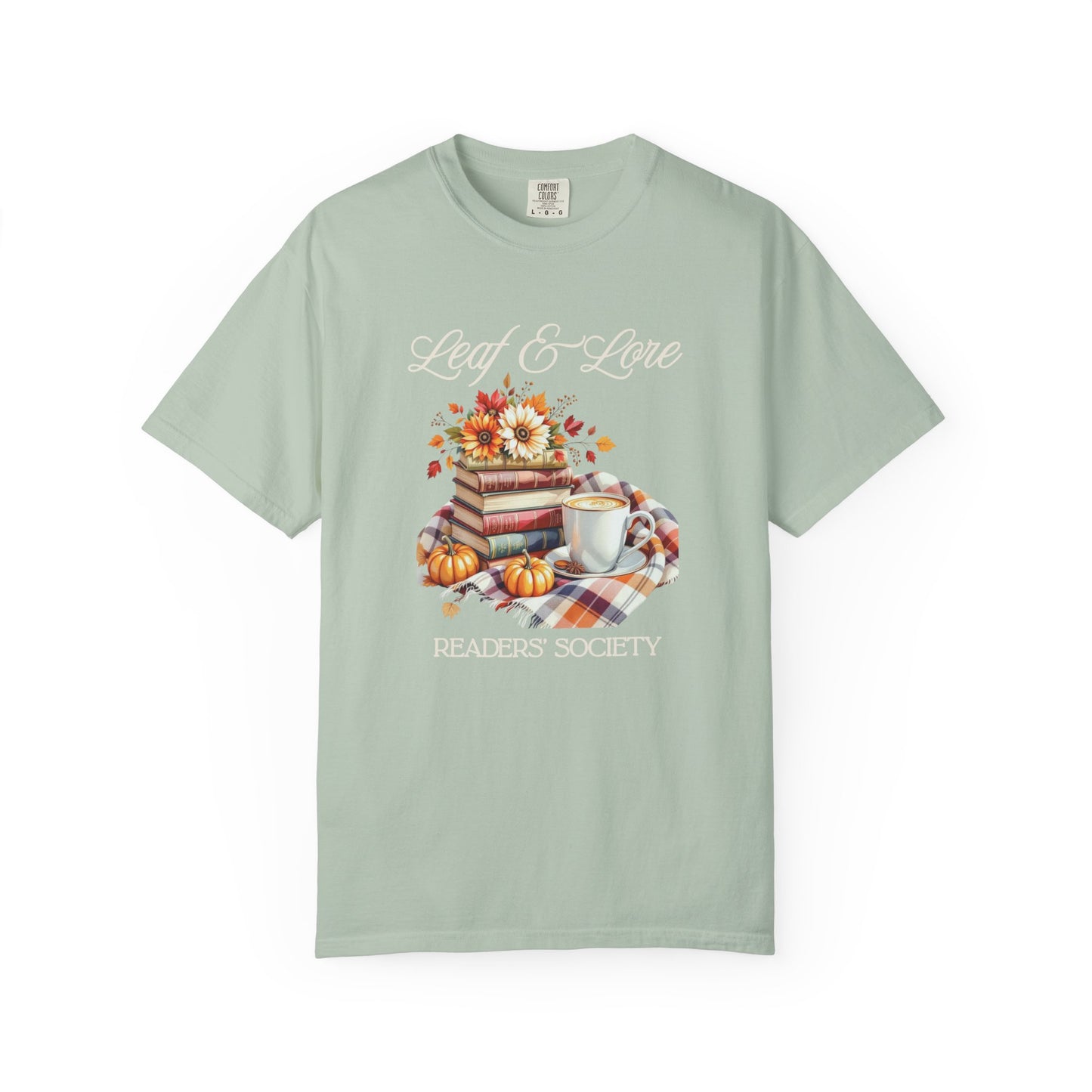 Cozy Book Lover Tee Unisex T-shirt Literary Apparel Leaf and Lore Readers' Society Autumn Vibes Gift Comfort Colours Shirt