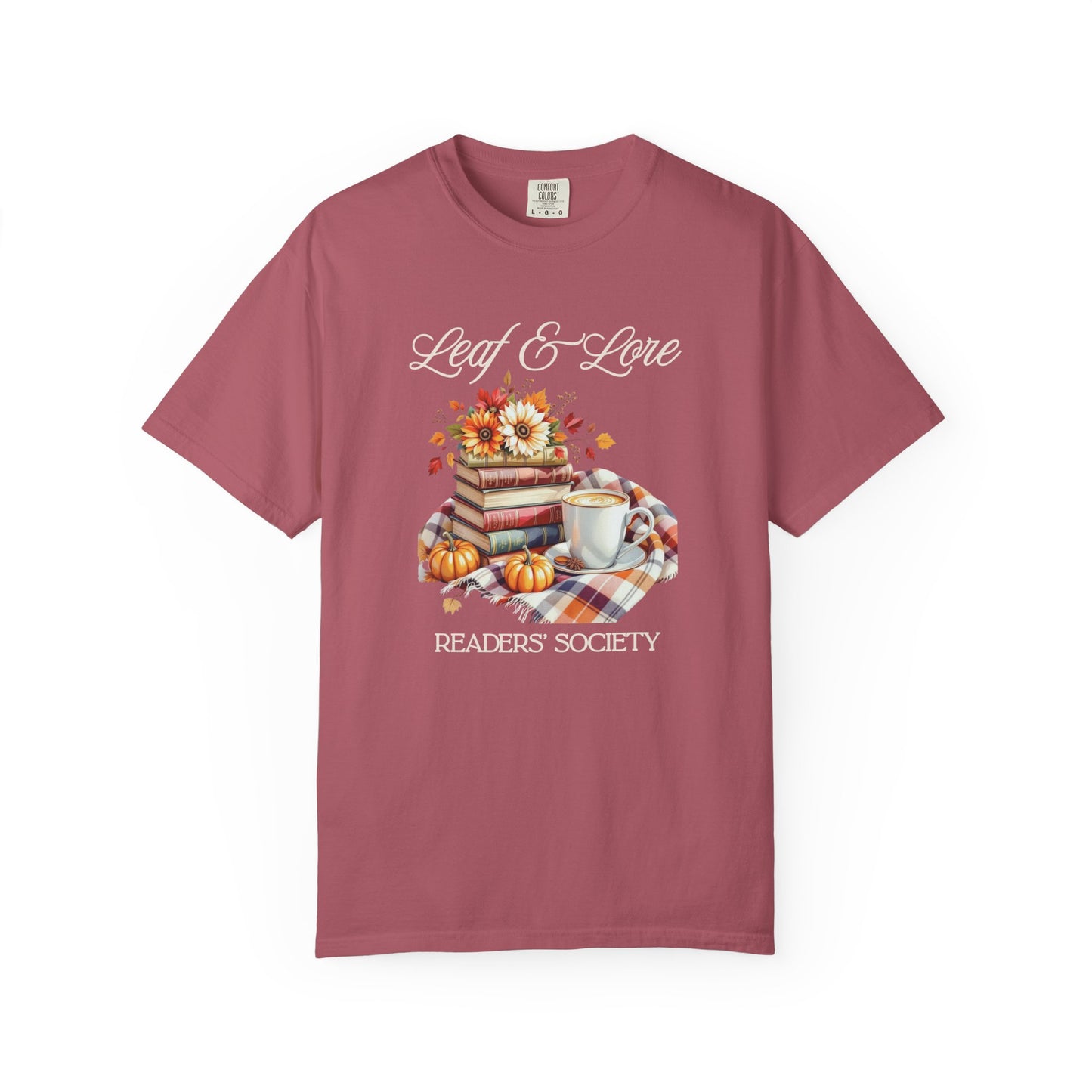 Cozy Book Lover Tee Unisex T-shirt Literary Apparel Leaf and Lore Readers' Society Autumn Vibes Gift Comfort Colours Shirt