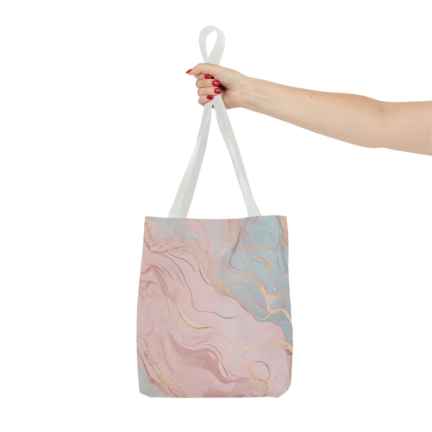 Elegant Abstract Tote Bag - Stylish Pink and Blue Design for Everyday Use