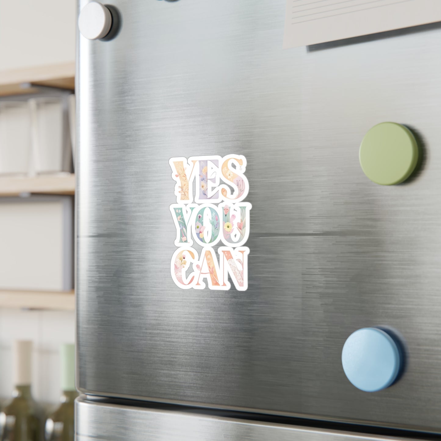 Inspirational Vinyl Decals for Home Decor, Motivational Stickers, Positive Affirmation Stickers, Yes You Can Decal for Walls, Laptop