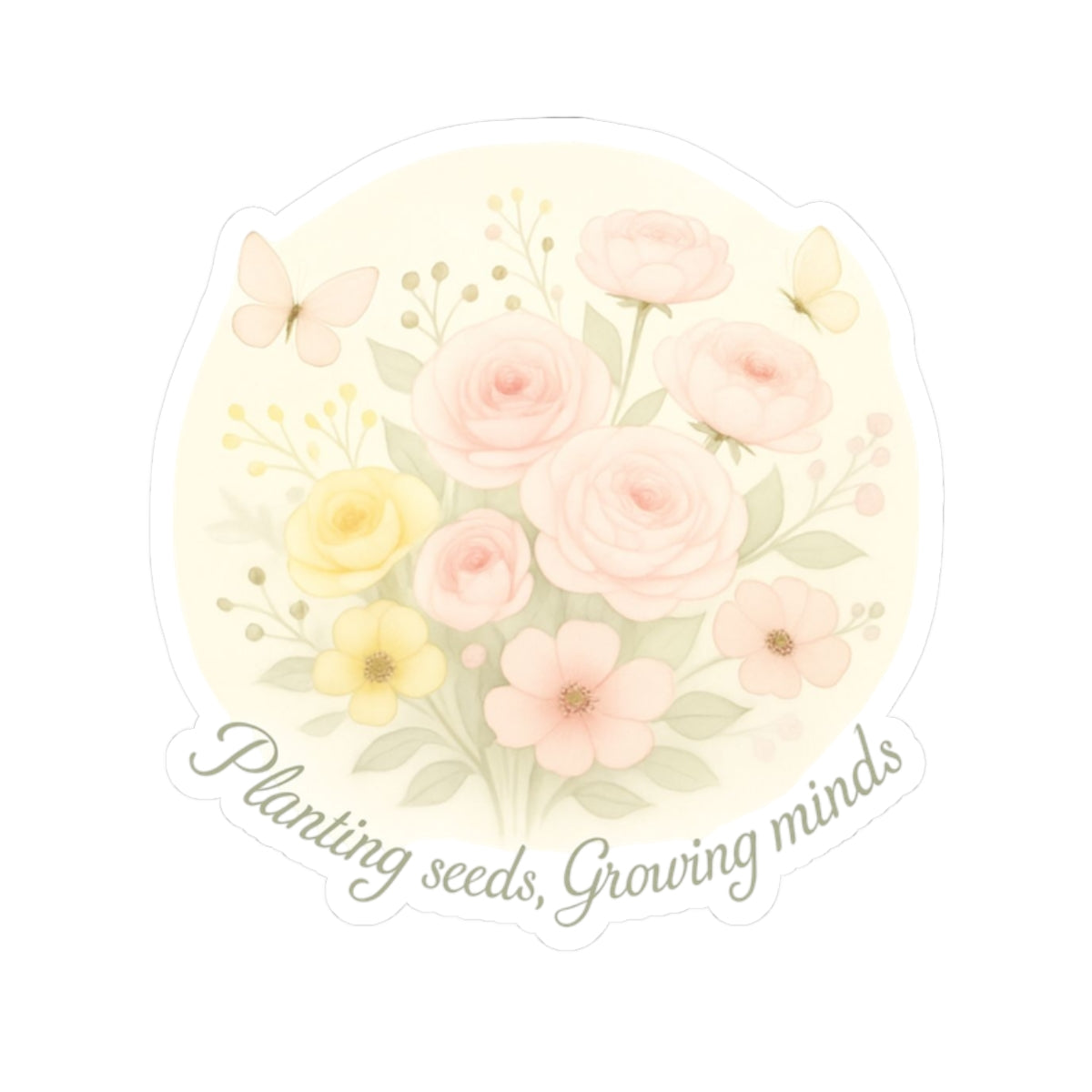 Inspirational Kiss-Cut Stickers | Teachers | Planting seeds growing minds | Motivational Decor for Laptops, Journals, Scrapbooking, DIY