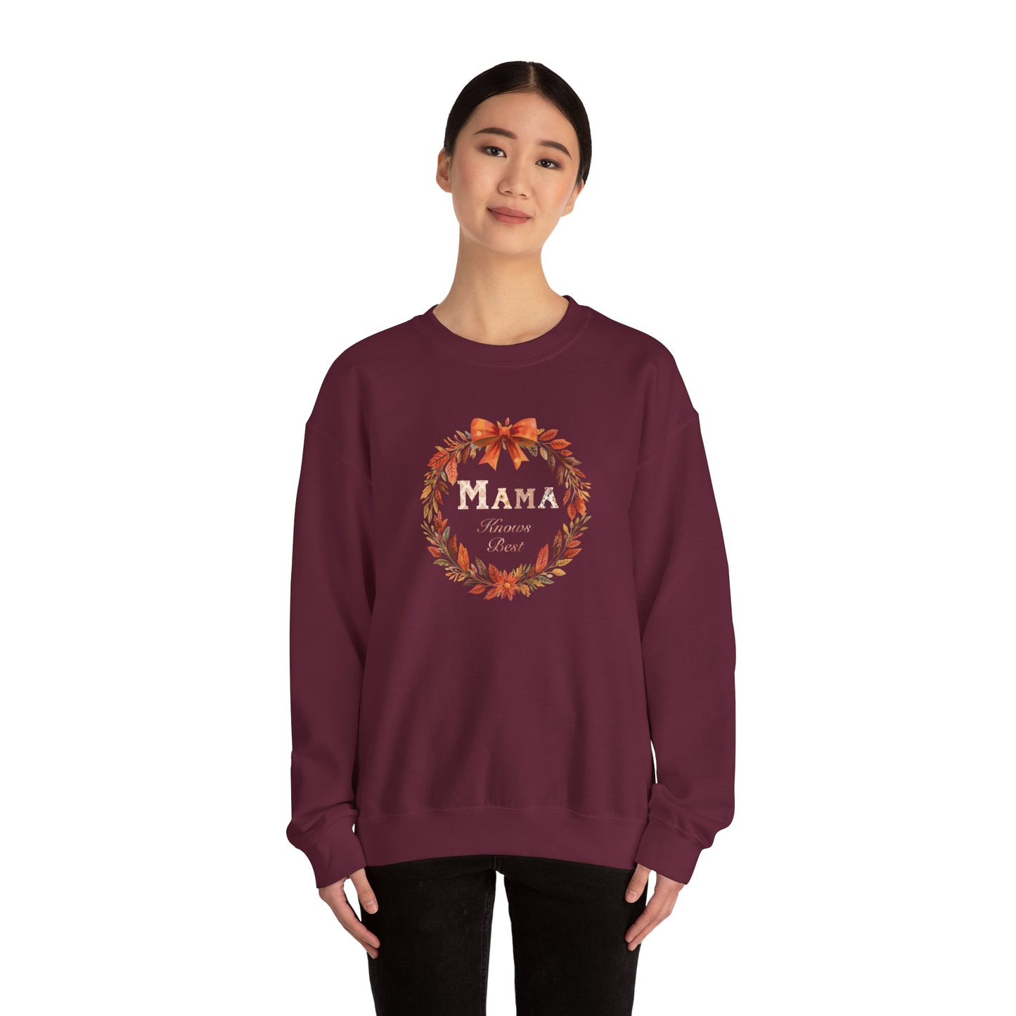 Autumn Mama Crewneck Sweatshirt Fall Vibes Autumn Sweatshirt Gift for Moms Thanksgiving Holiday Apparel Warm Layering Fall Comfort Apparel
