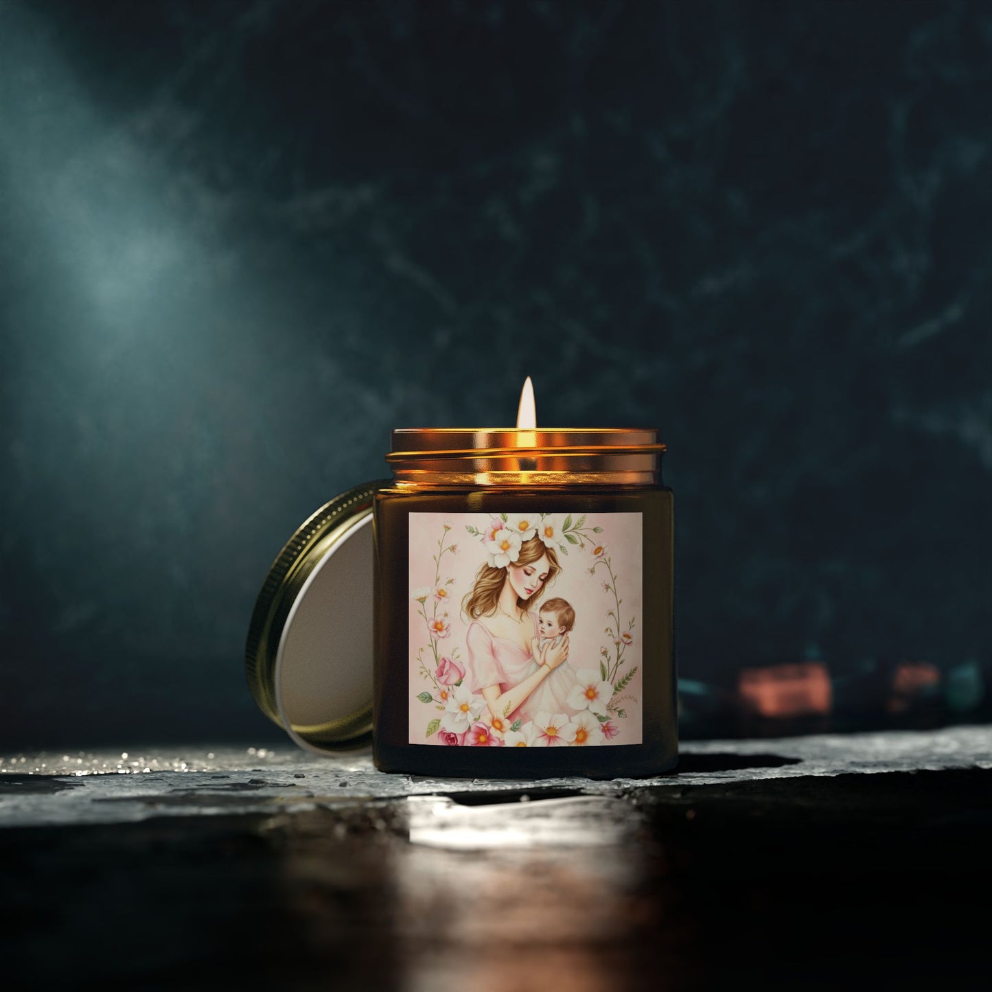 "A Mother's Embrace" Scented Candle - Coconut Apricot Wax (4oz, 9oz)