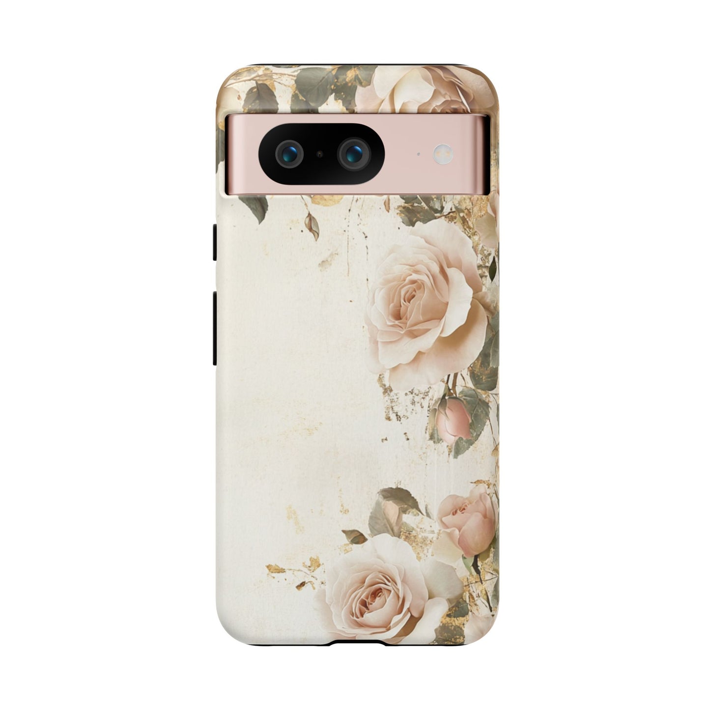 Antique Floral Tough Phone Case - Elegant Rose Design