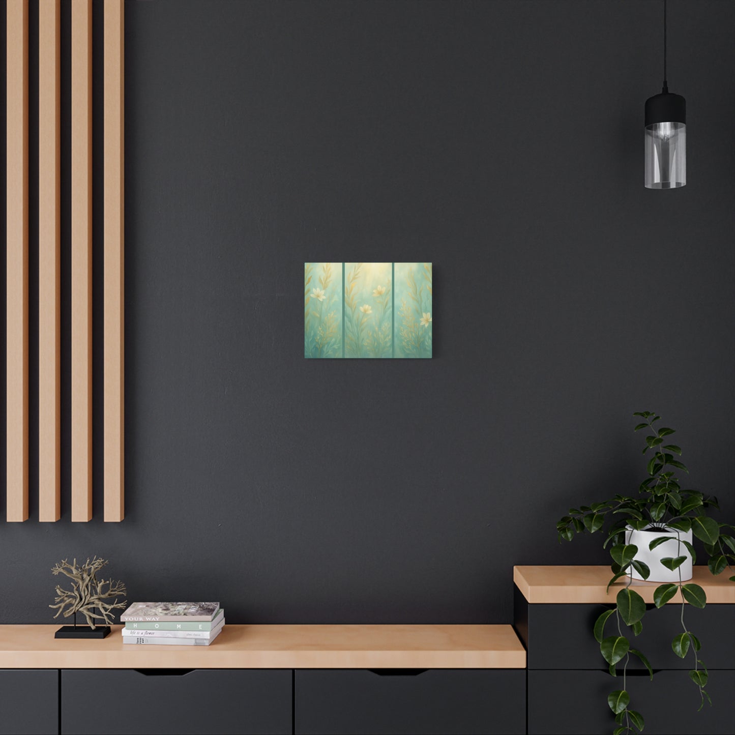 Ocean-Inspired Floral Wall Art Tranquil Home Decor for Living Room Bedroom Nature Lovers Watercolour Serene Canvas Coastal Decor Sea Garden