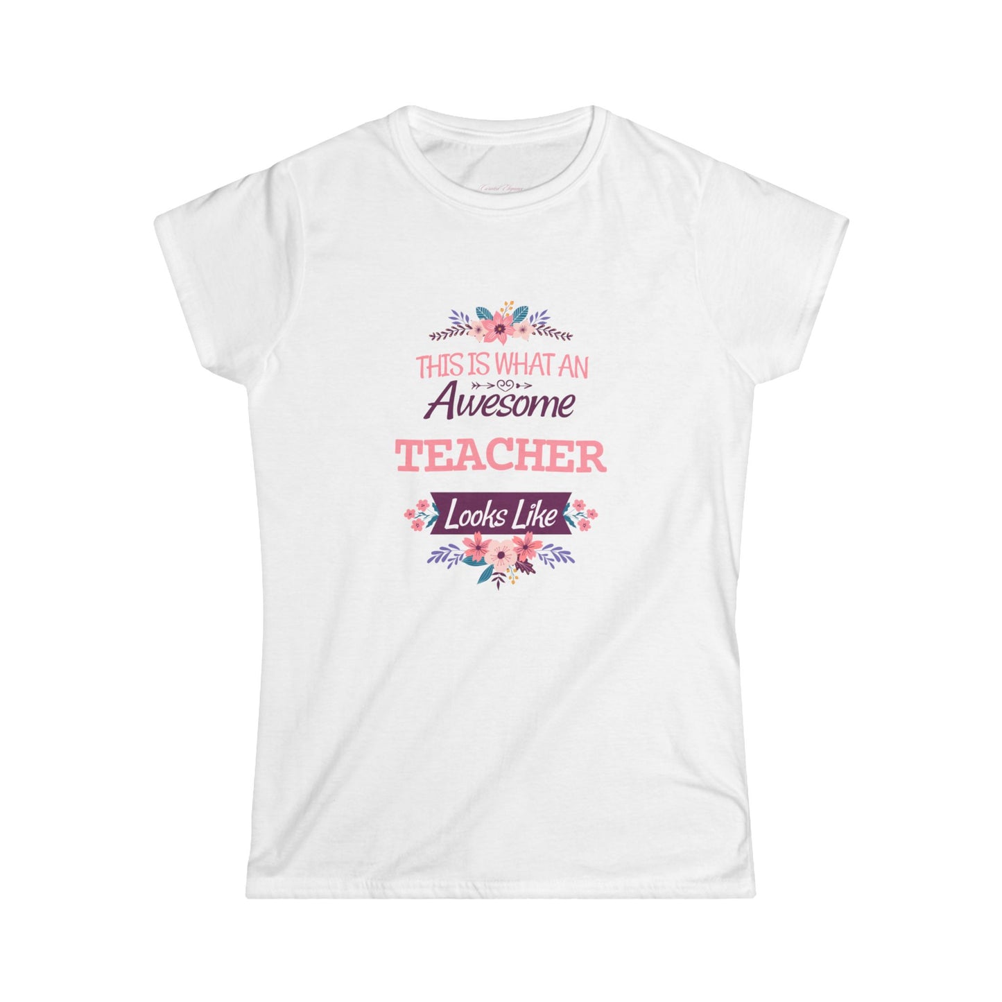 Awesome Teacher Women's Softstyle Tee - Inspirational Gift for Educators, T-shirt for Teachers
