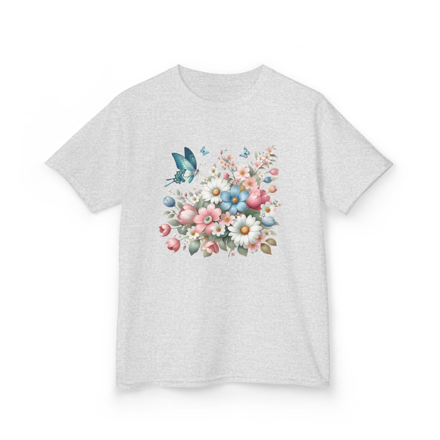 Kids Floral Butterfly Tee - Cute Nature Design for Spring Celebrations