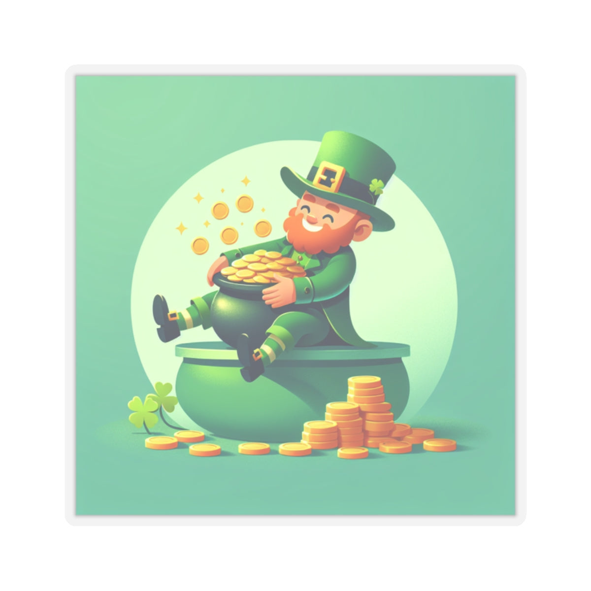 Leprechaun Kiss-Cut Stickers - St. Patrick's Day