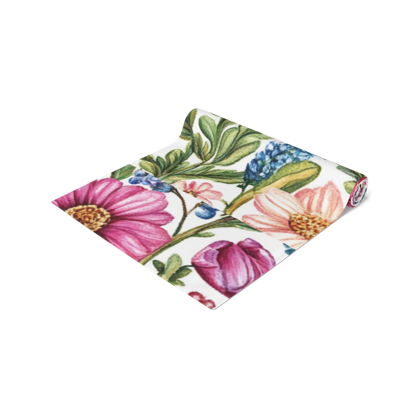 Botanical Floral Table Runner – Elegant Cotton & Poly Design for Any Occasion