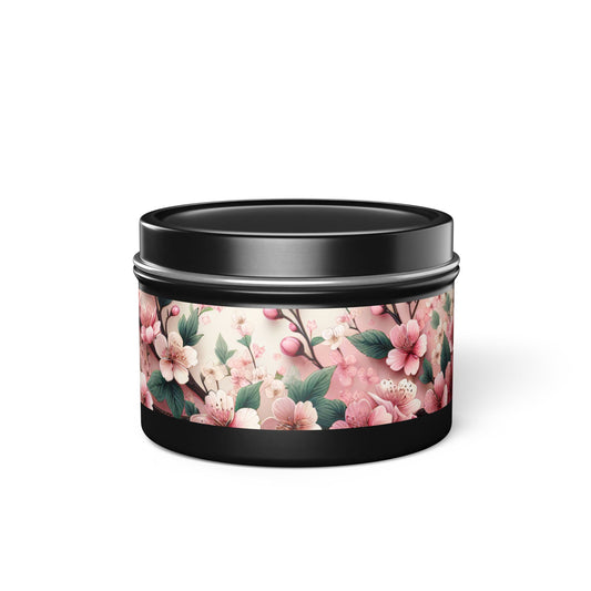 Floral Scented Tin Candles - Elegant Home Decor for Relaxation