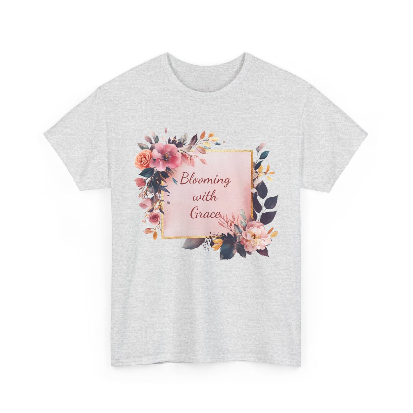 Blooming with Grace Unisex Heavy Cotton Tee - Floral Design T-Shirt for Spring