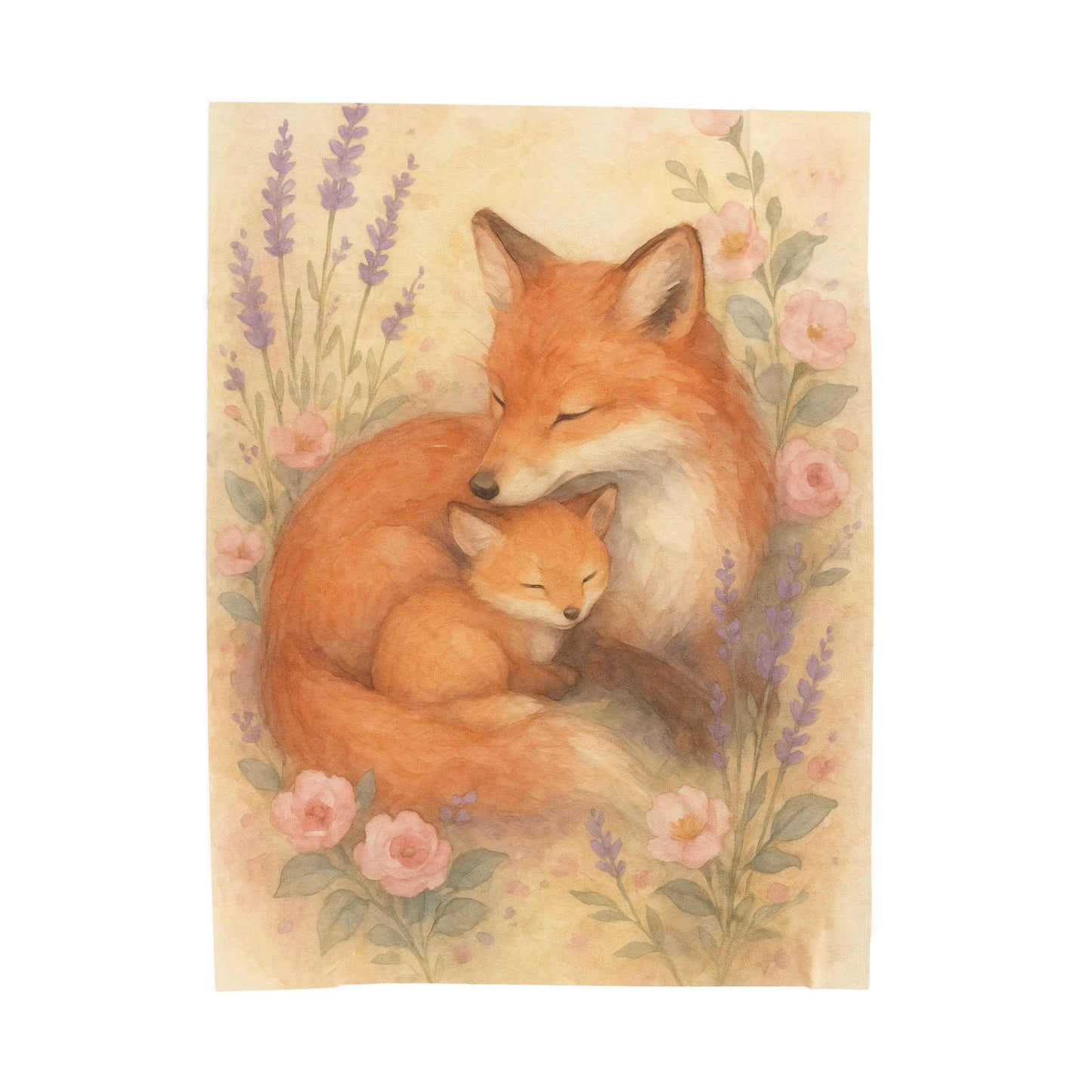 L'il Fox Family Velveteen Plush Blanket