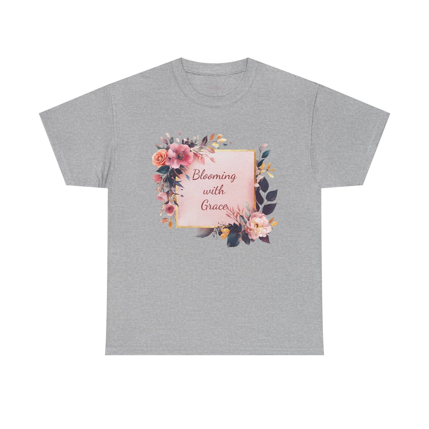 Blooming with Grace Unisex Heavy Cotton Tee - Floral Design T-Shirt for Spring