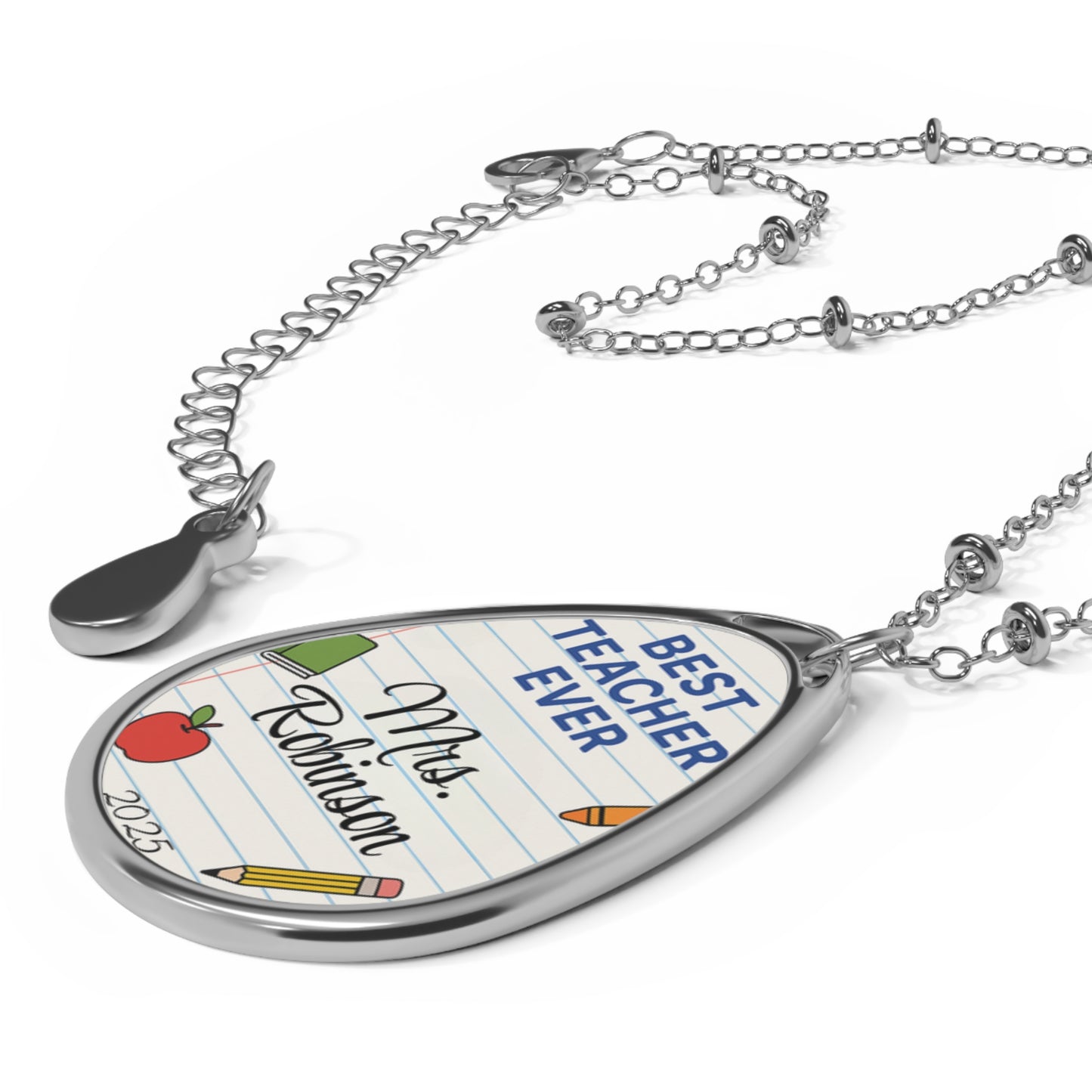 Personalized Teacher Necklace, Best Teacher Ever Gift, Custom Name Jewelry, Appreciation Present, End of Year Gift