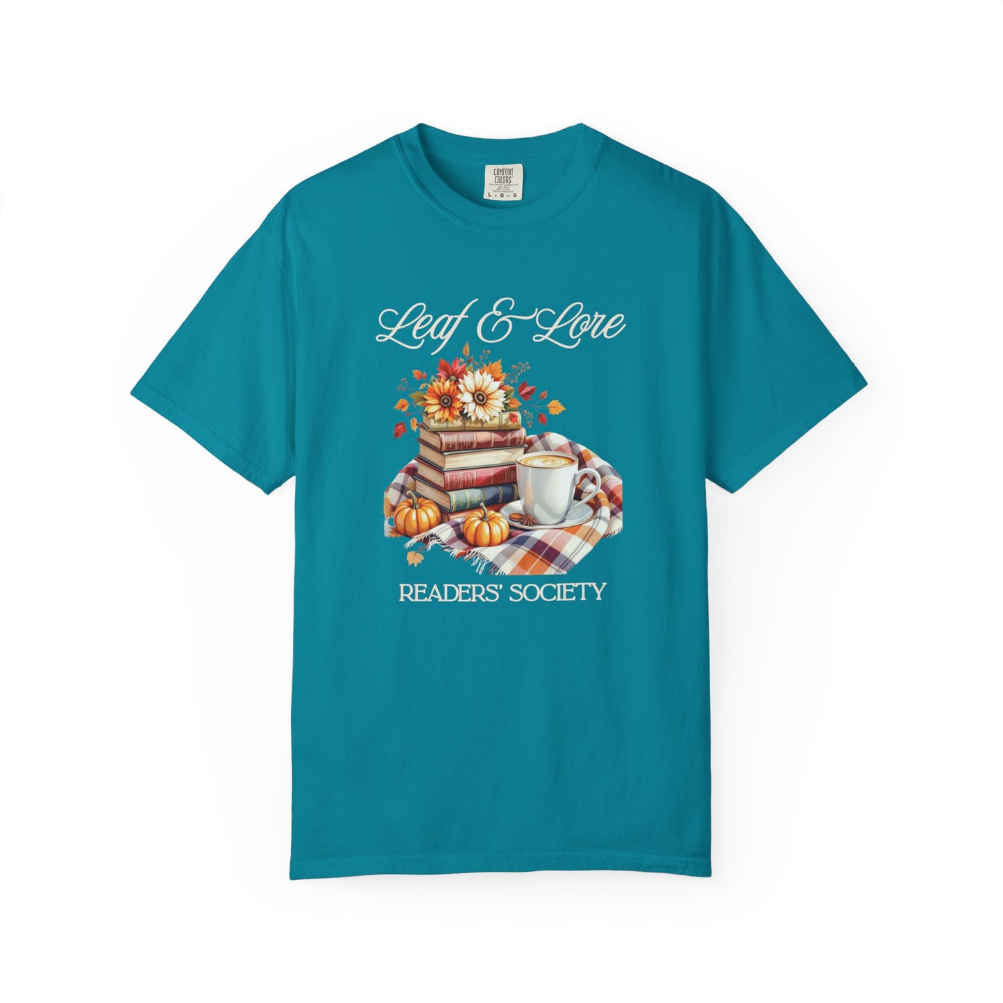 Cozy Book Lover Tee Unisex T-shirt Literary Apparel Leaf and Lore Readers' Society Autumn Vibes Gift Comfort Colours Shirt