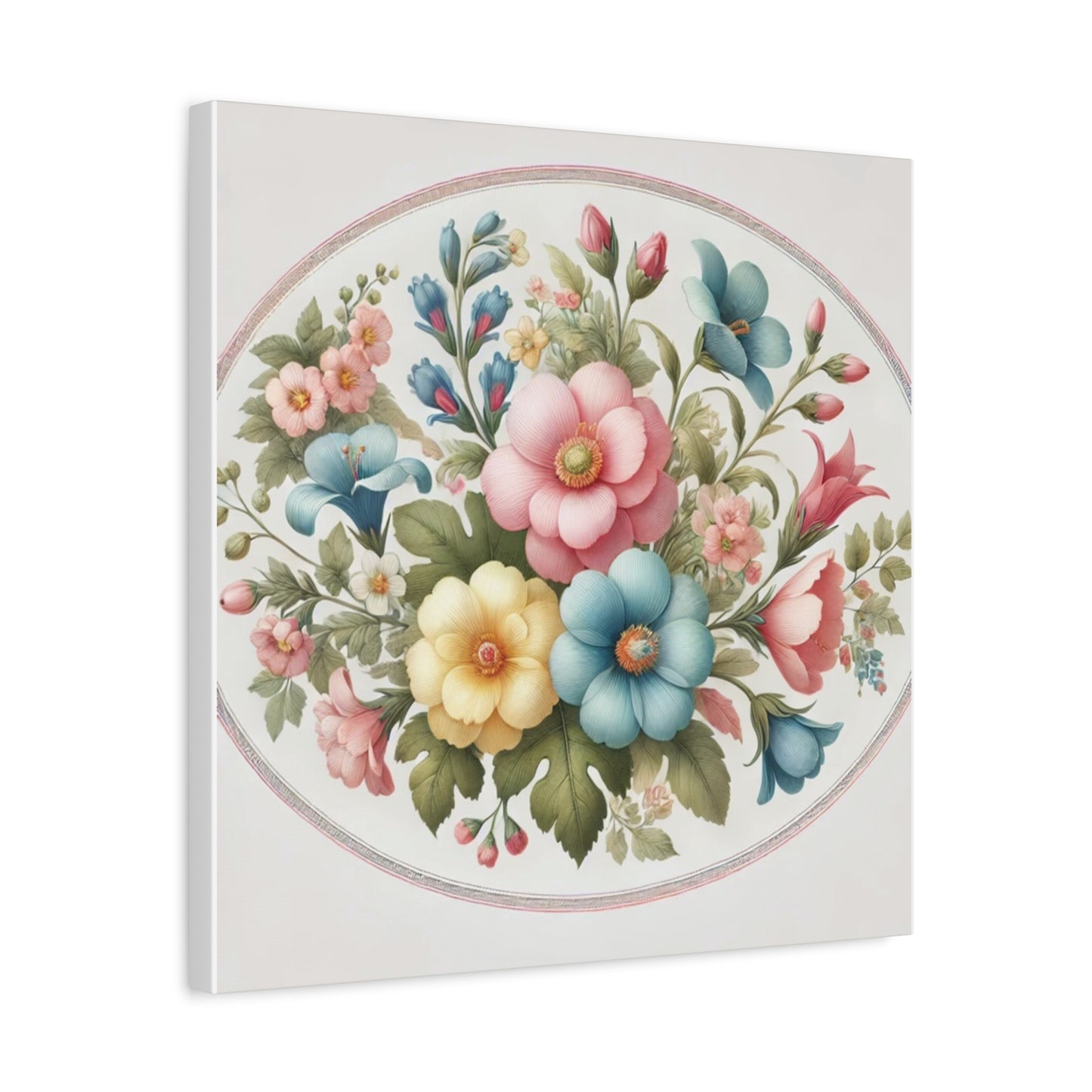 Floral Matte Canvas Wall Art - Vibrant Flower Design for Home Decor