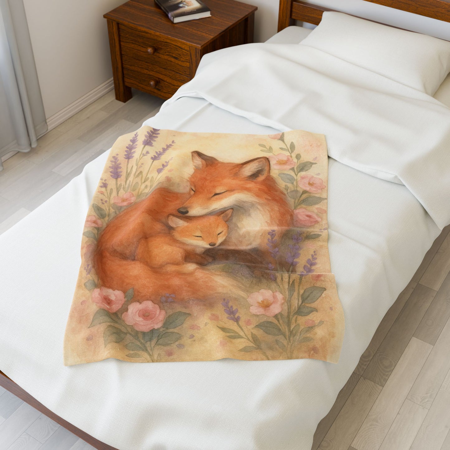 L'il Fox Family Velveteen Plush Blanket