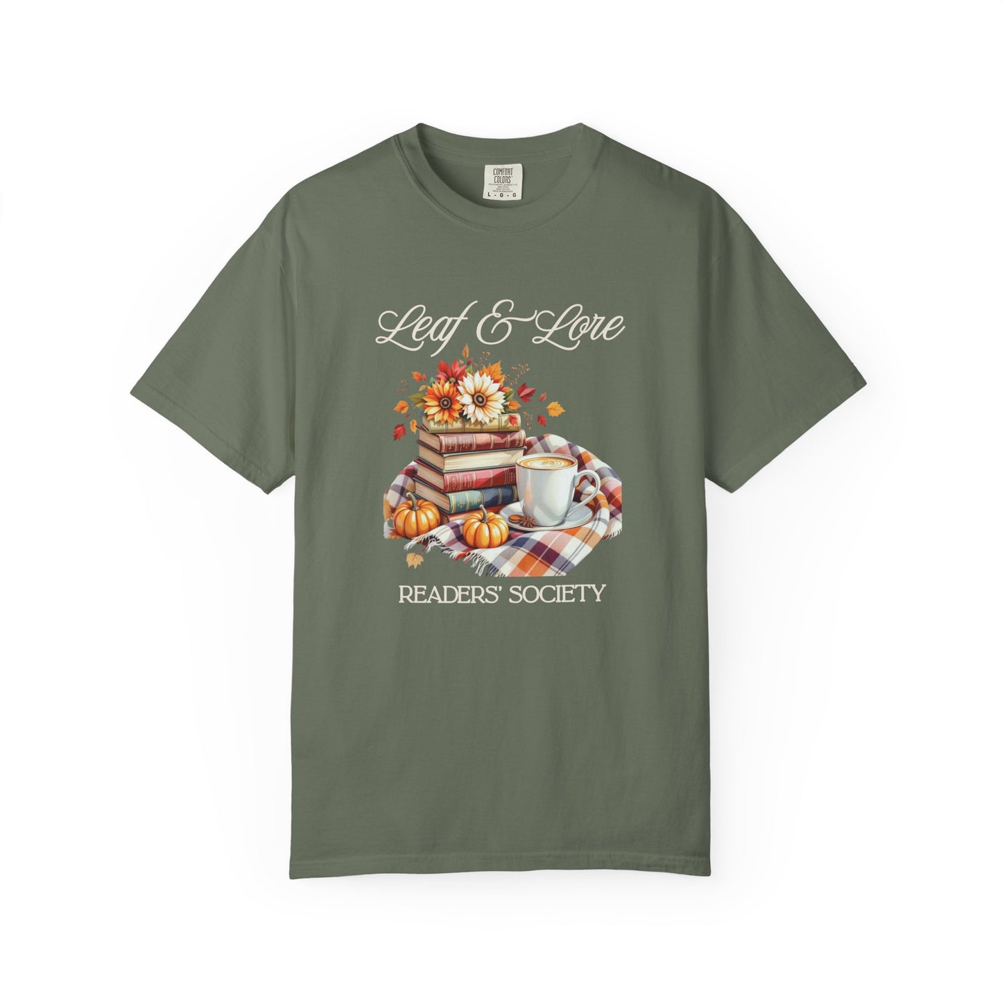 Cozy Book Lover Tee Unisex T-shirt Literary Apparel Leaf and Lore Readers' Society Autumn Vibes Gift Comfort Colours Shirt