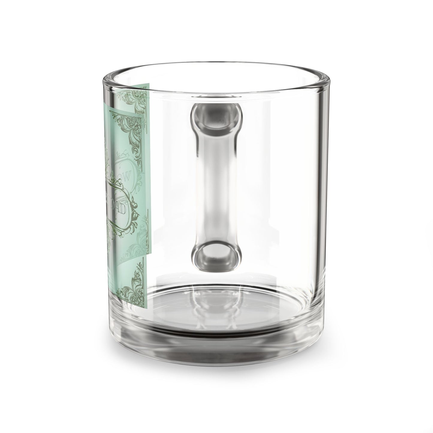 World's Best Dad Personalized Glass Mug, Gift for Father's Day, Unique Drinkware, Birthday, Classical Elegance