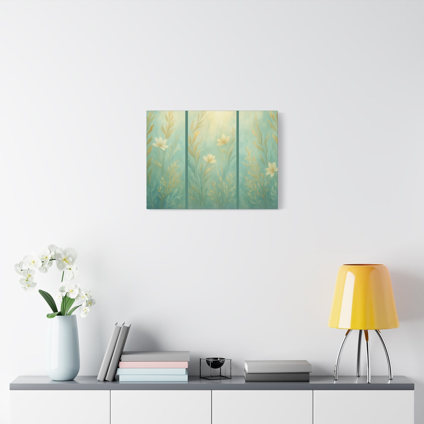 Ocean-Inspired Floral Wall Art Tranquil Home Decor for Living Room Bedroom Nature Lovers Watercolour Serene Canvas Coastal Decor Sea Garden