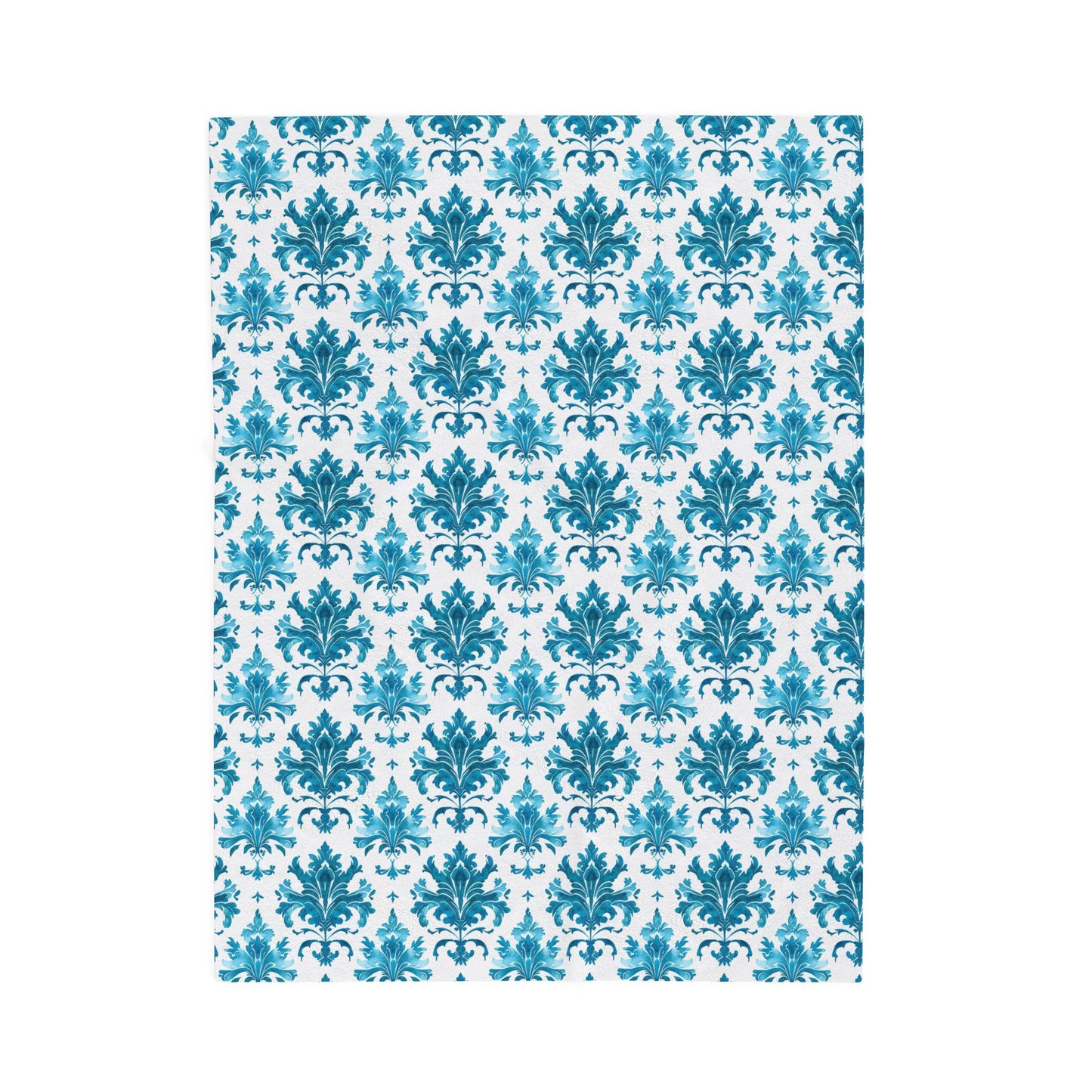 Luxury Velveteen Plush Blanket - Elegant Aqua Design for Cozy Living