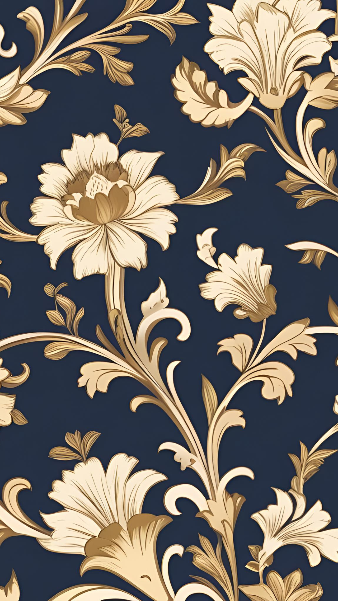 #16 Navy Vintage Floral