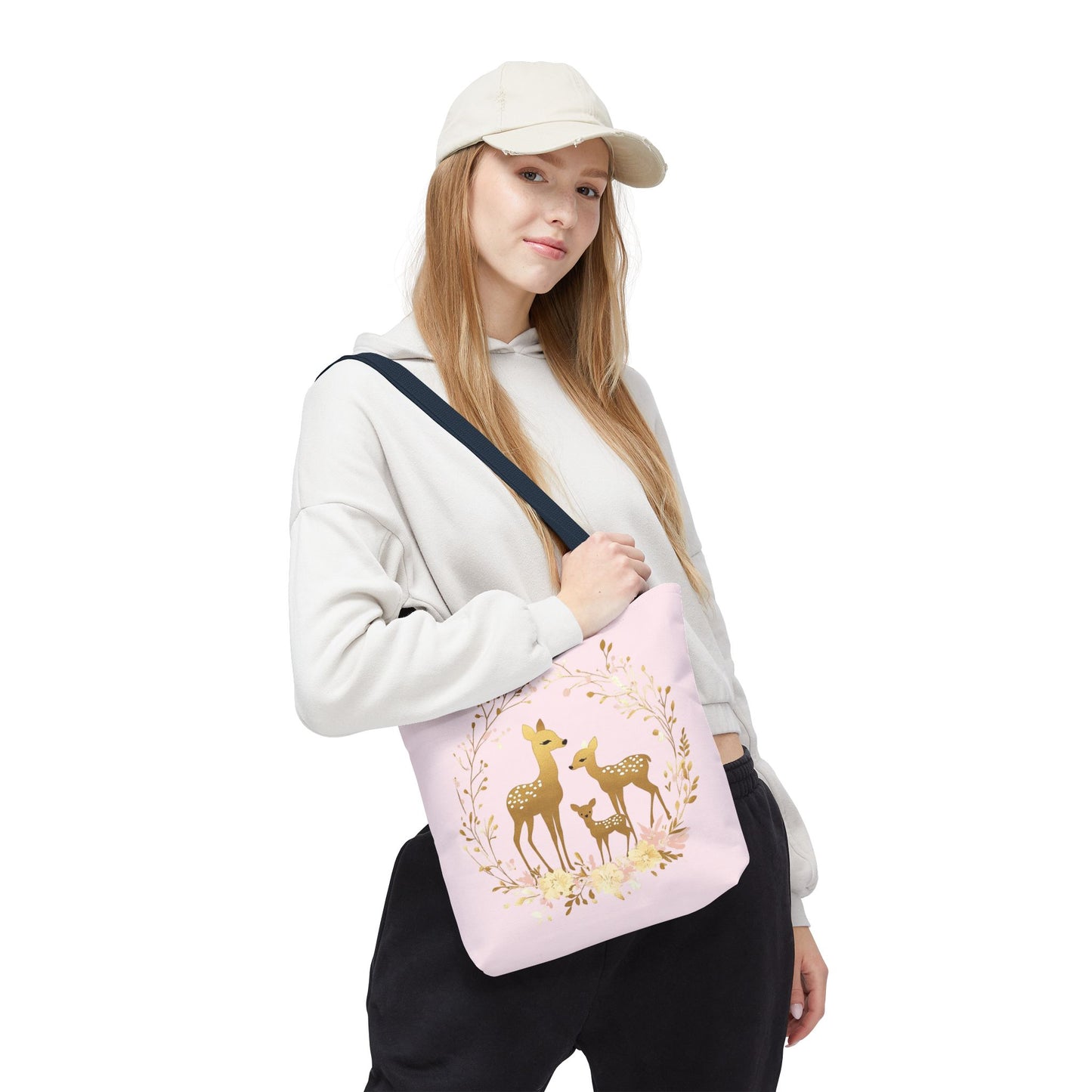 Elegant Floral Deer Tote Bag - Cute & Stylish Eco-Friendly Shopping Bag