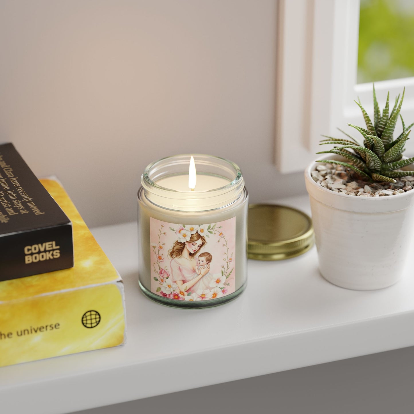 "A Mother's Embrace" Scented Candle - Coconut Apricot Wax (4oz, 9oz)