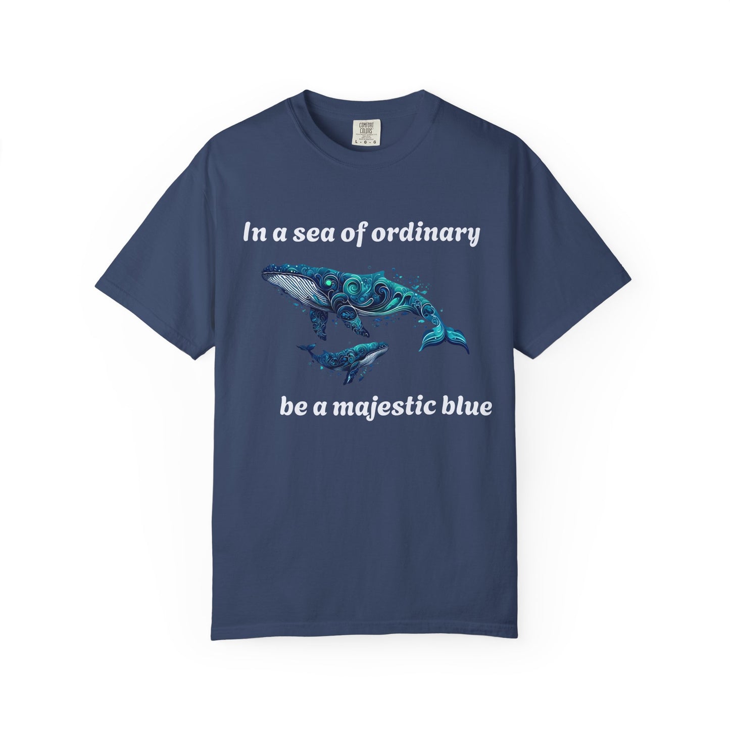 Blue Whale Unisex T-shirt with Inspirational Quote
