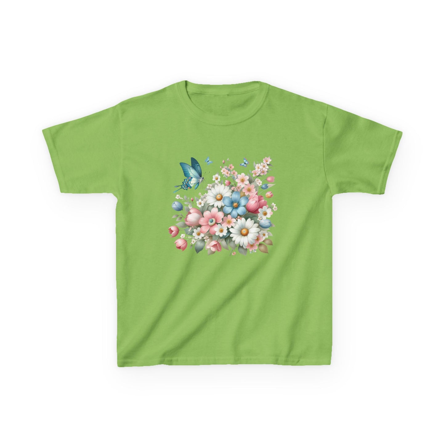 Kids Floral Butterfly Tee - Cute Nature Design for Spring Celebrations