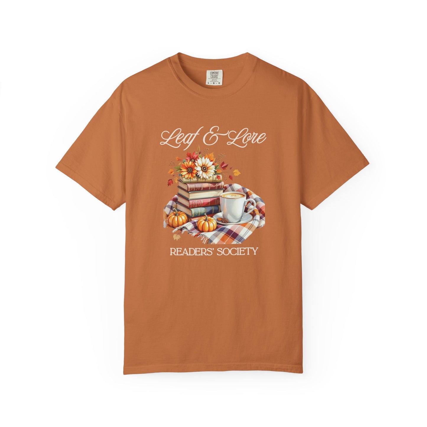Cozy Book Lover Tee Unisex T-shirt Literary Apparel Leaf and Lore Readers' Society Autumn Vibes Gift Comfort Colours Shirt